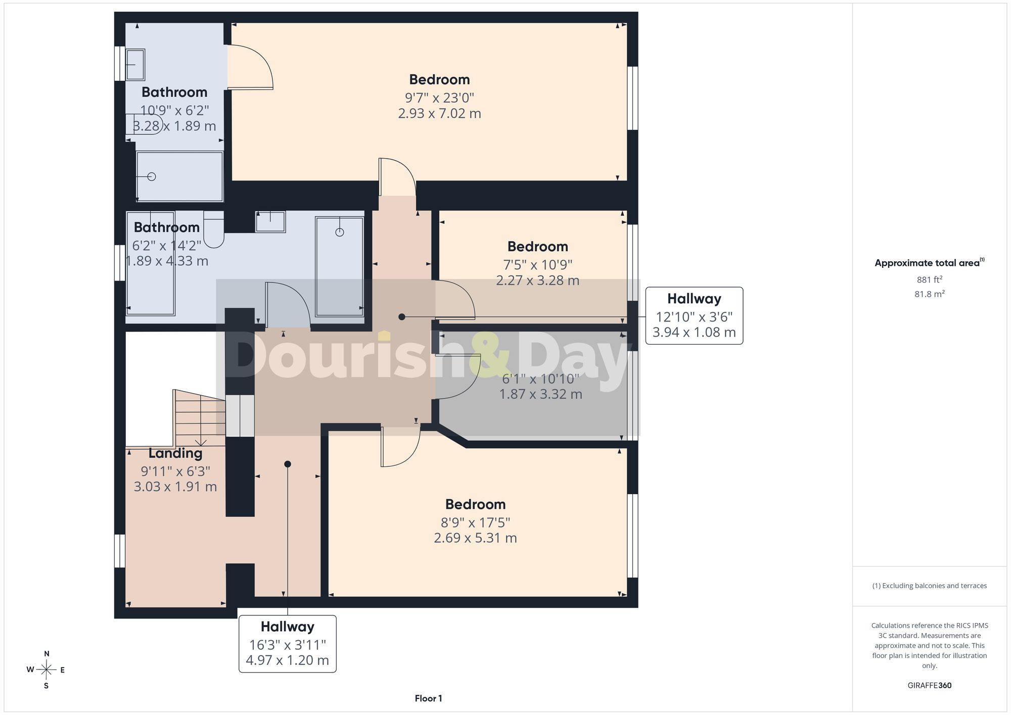 4 bed mid-terraced house for sale in Chetwynd Court, Stafford, ST17 - Property floorplan