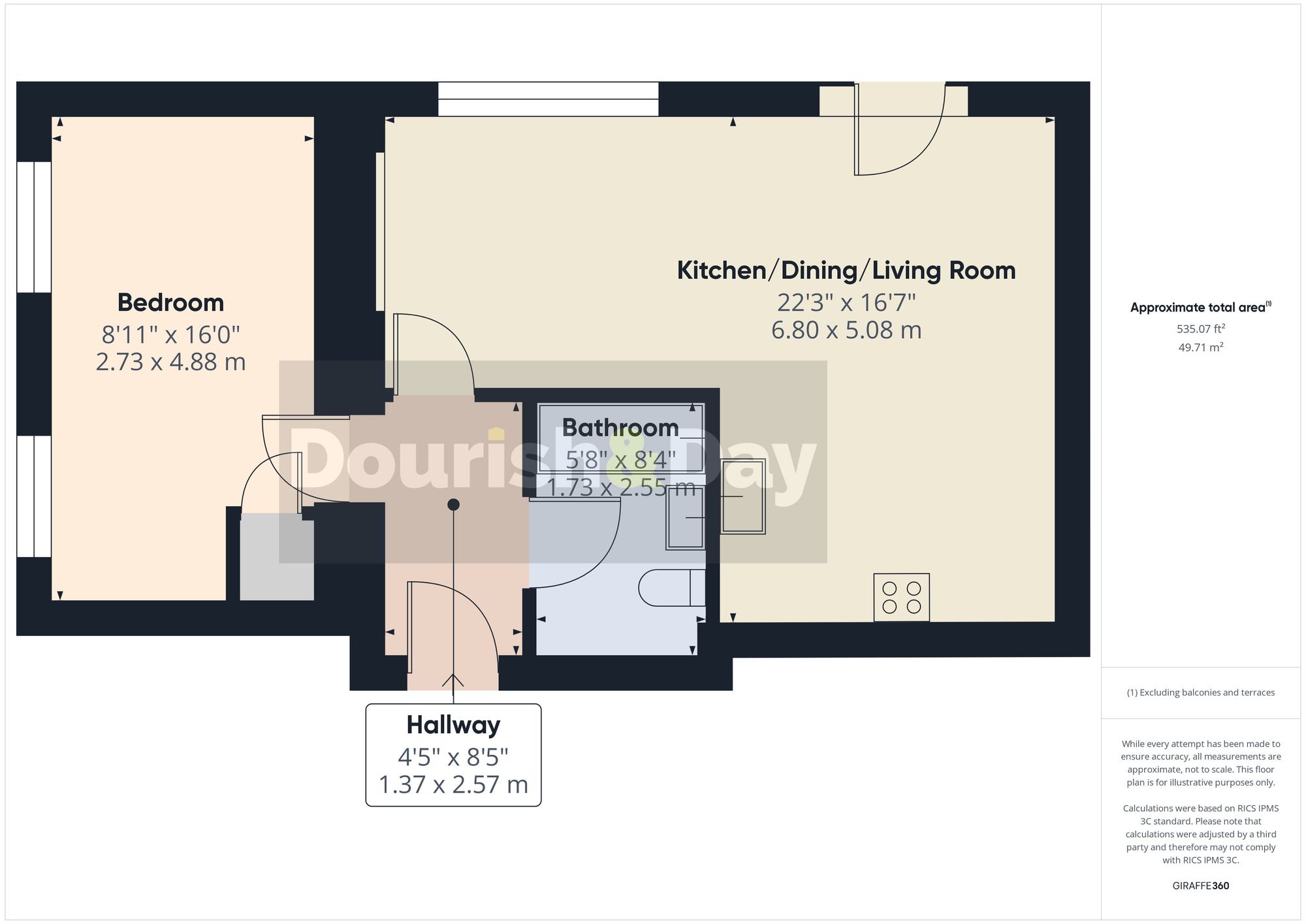 1 bed flat for sale in St. Georges Mansions, St. Georges Parkway, Stafford, ST16 - Property floorplan