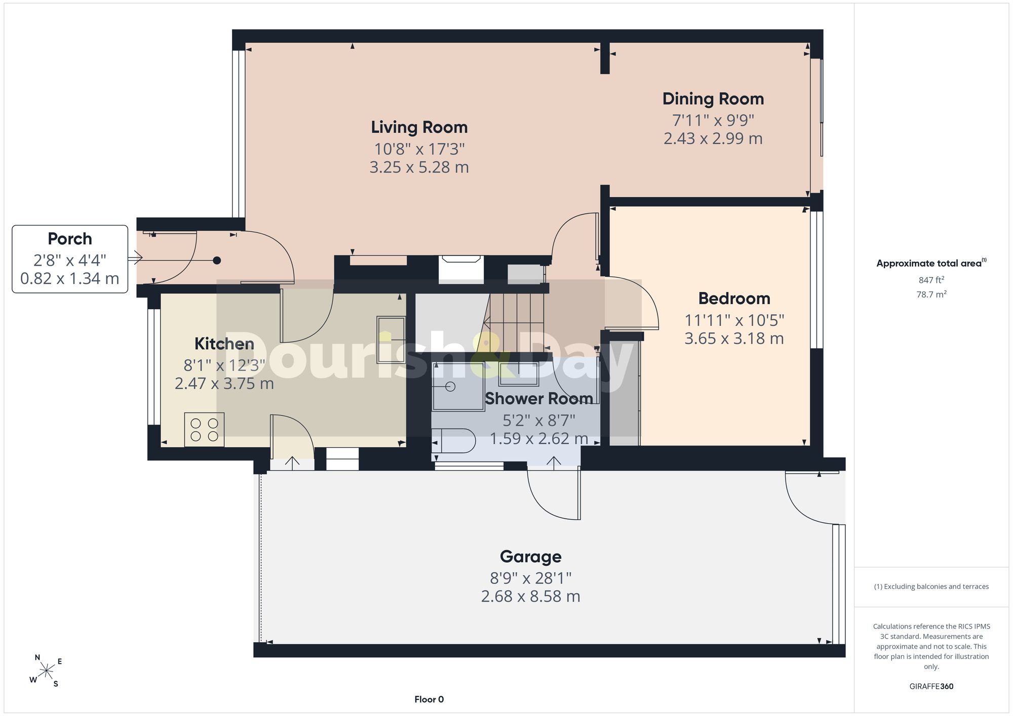 2 bed link detached house for sale in Cedar Way, Stafford, ST17 - Property floorplan