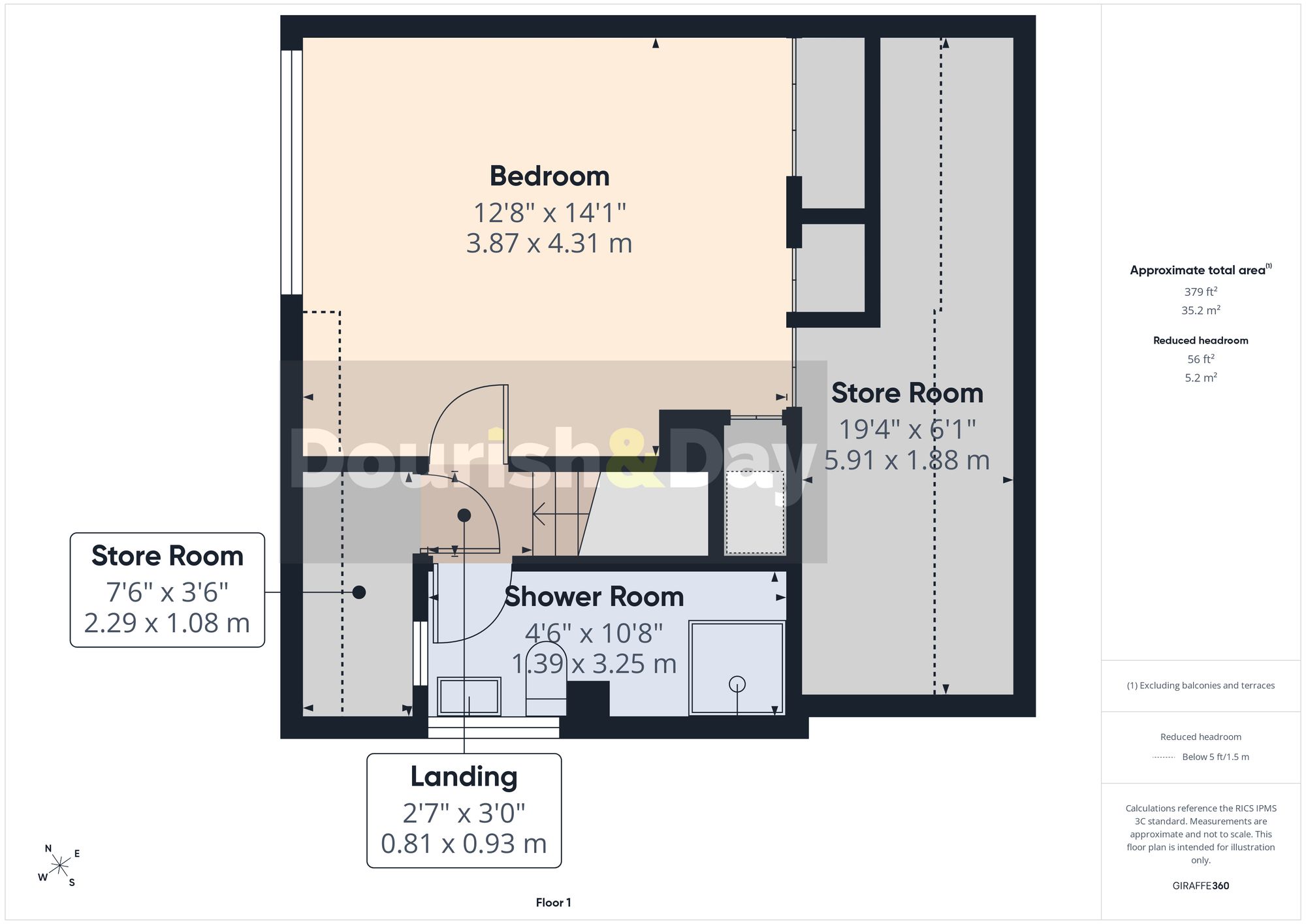 2 bed link detached house for sale in Cedar Way, Stafford, ST17 - Property floorplan
