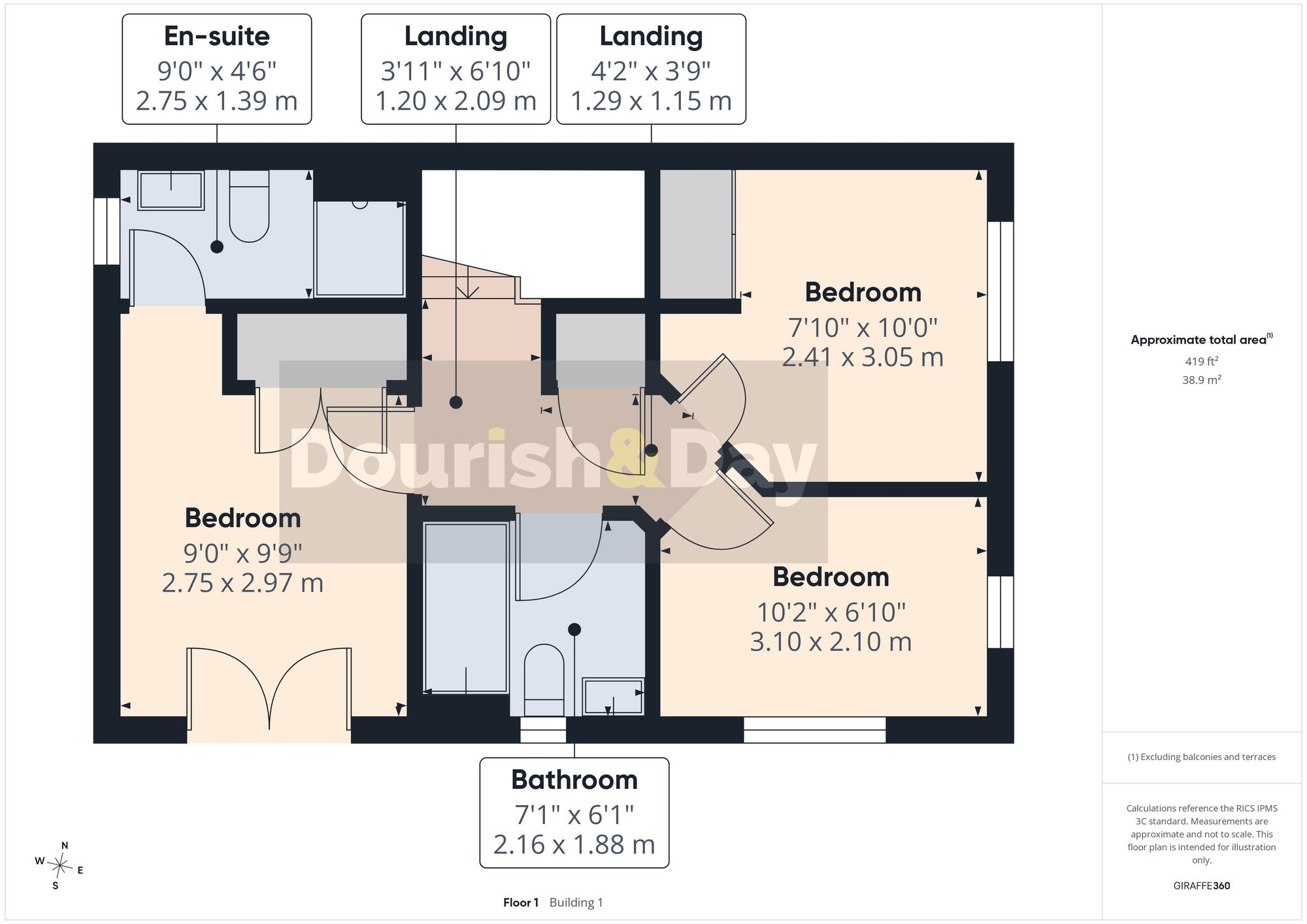 3 bed detached house for sale in Delphinium Place, Stafford, ST17 - Property floorplan