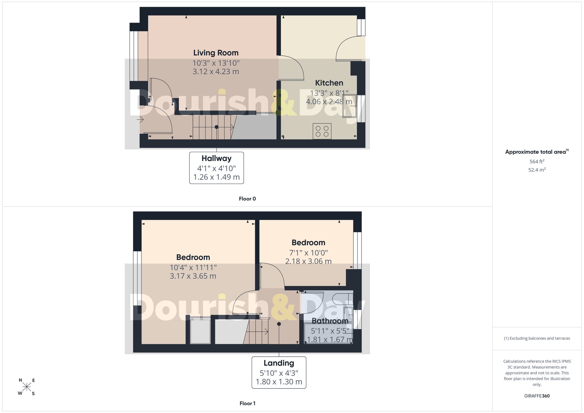 2 bed terraced house for sale in Edwards Drive, Stafford, ST16 - Property floorplan