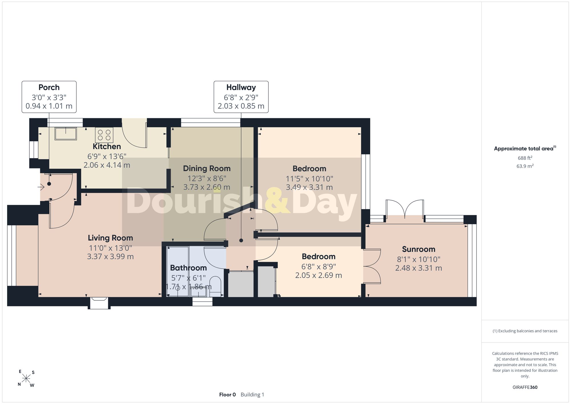 2 bed detached bungalow for sale in Delamere Lane, Stafford, ST17 - Property floorplan