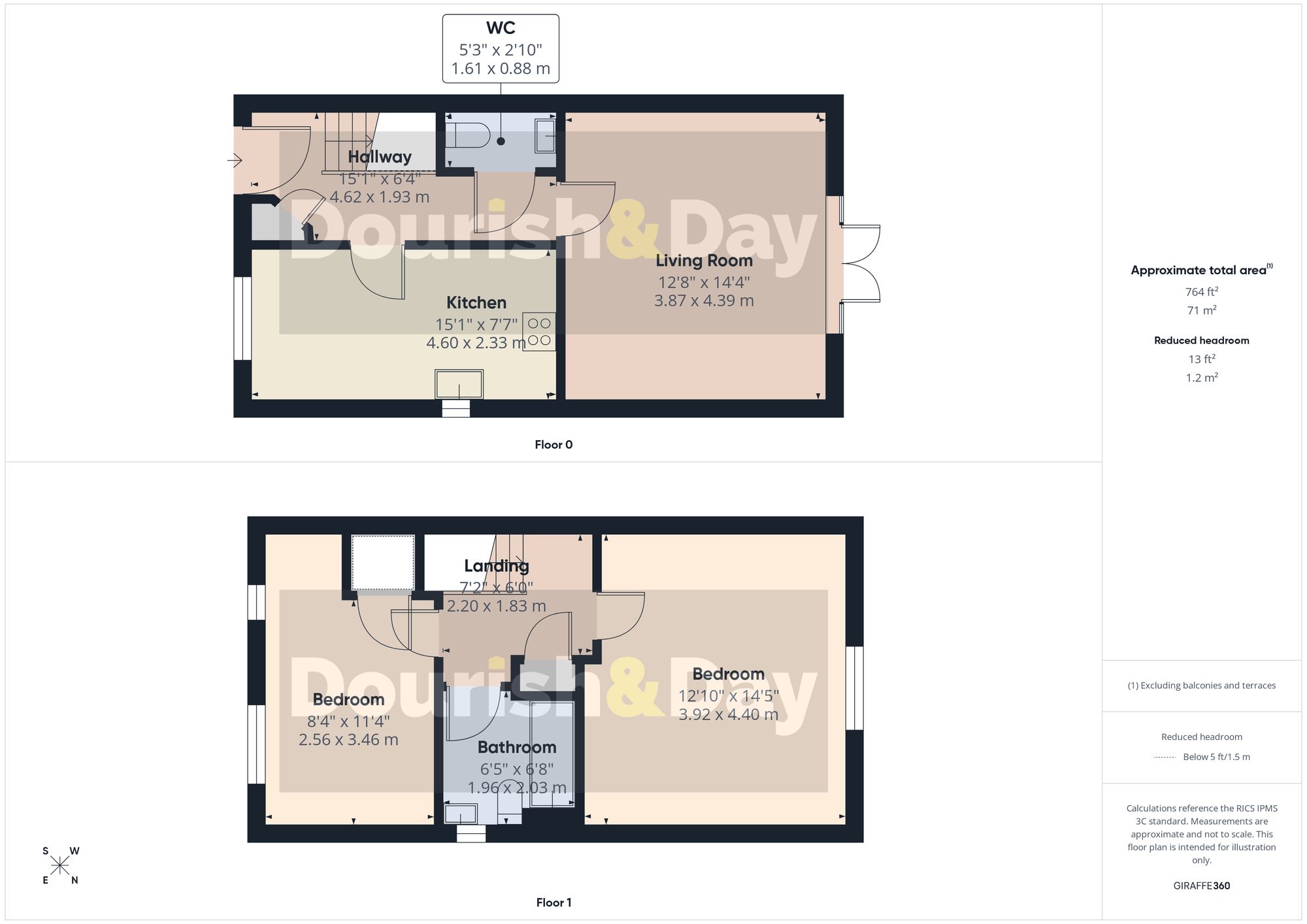 2 bed end of terrace house for sale in Shepherds Fold, Brewood, ST19 - Property floorplan