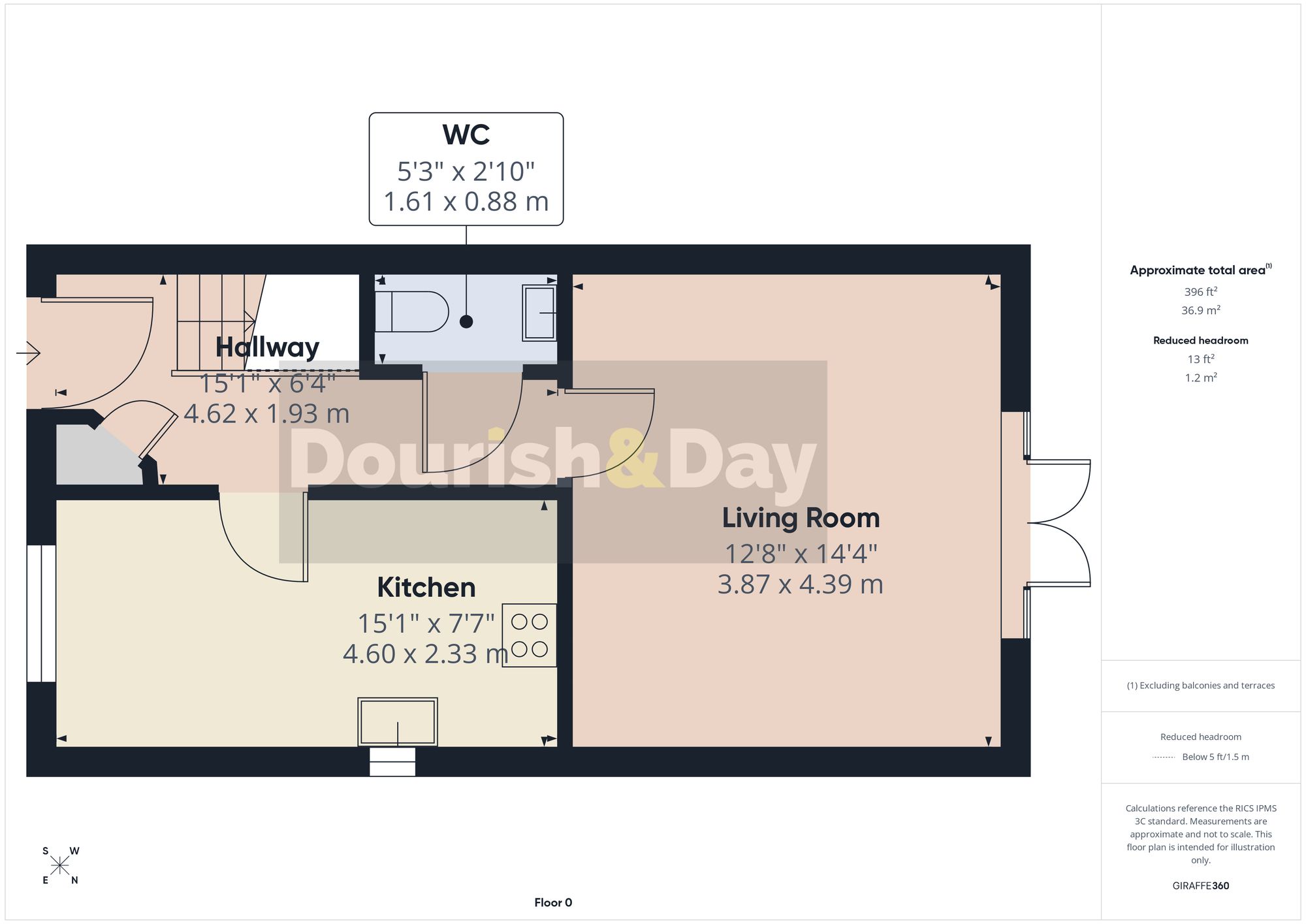 2 bed end of terrace house for sale in Shepherds Fold, Brewood, ST19 - Property floorplan