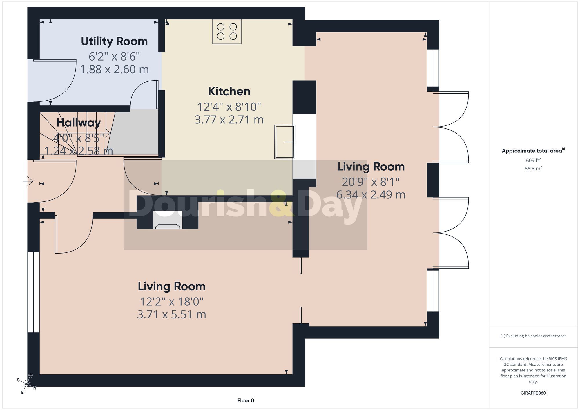 3 bed terraced house for sale in Oxbarn Road, Stafford, ST17 - Property floorplan