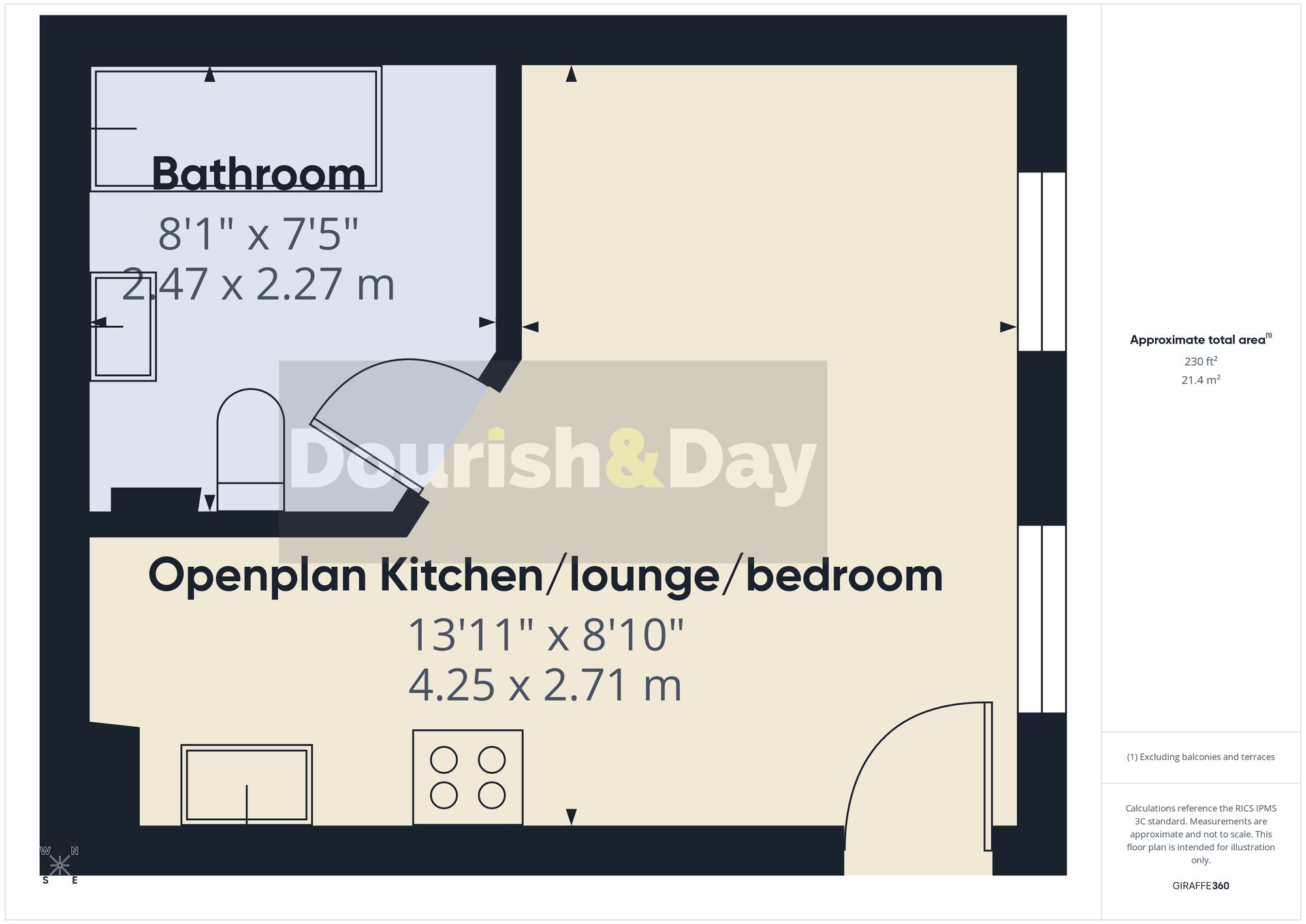 1 bed studio flat to rent in South Street, Stafford, ST16 - Property floorplan
