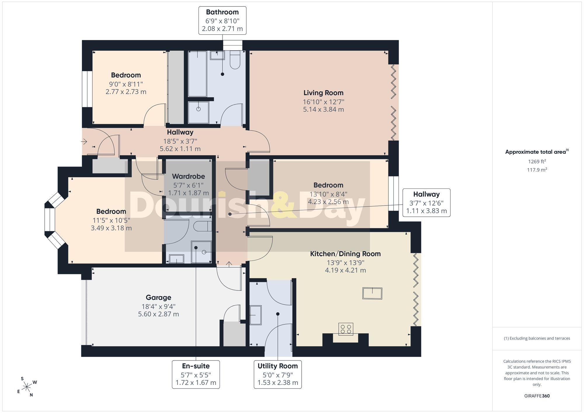3 bed detached bungalow for sale in Tenby Drive, Stafford, ST16 - Property floorplan