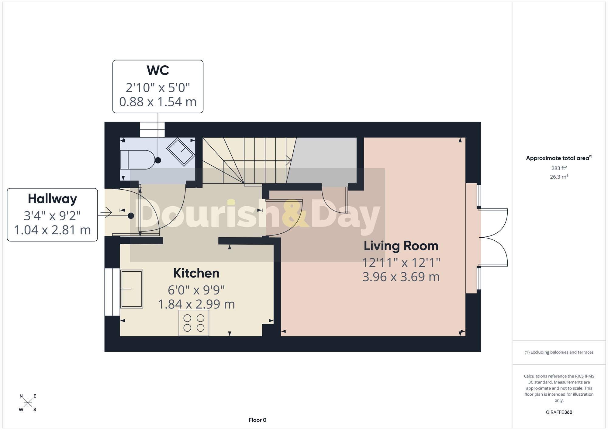 2 bed end of terrace house for sale in Portchester Lane, Stafford, ST16 - Property floorplan