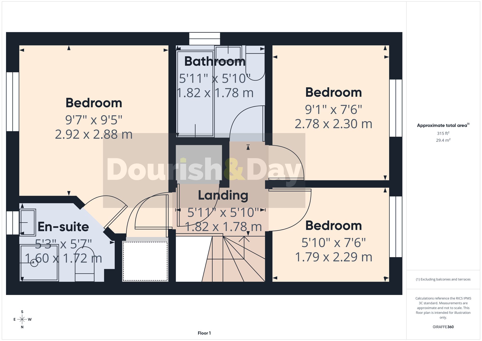 3 bed semi-detached house for sale in Montague Crescent, Penkridge, ST19 - Property floorplan