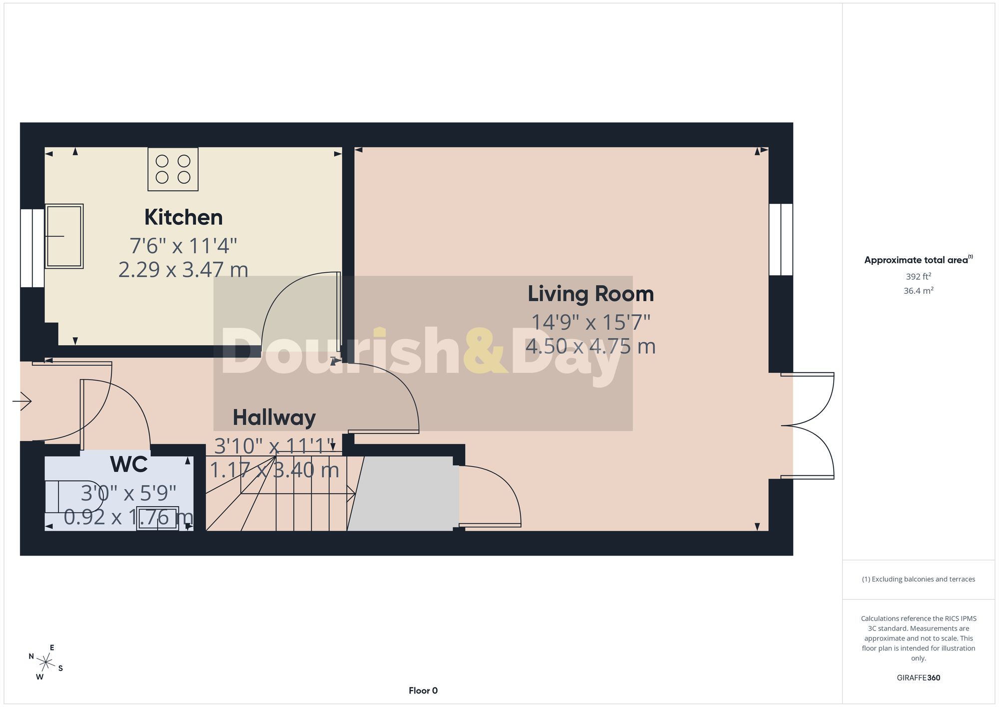 3 bed terraced house for sale in Marley Grove, Whitchurch, SY13 - Property floorplan
