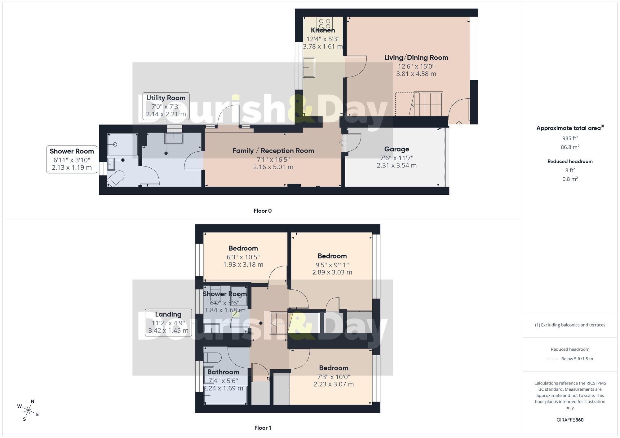 3 bed semi-detached house for sale in Deepdales, Stafford, ST17 - Property floorplan