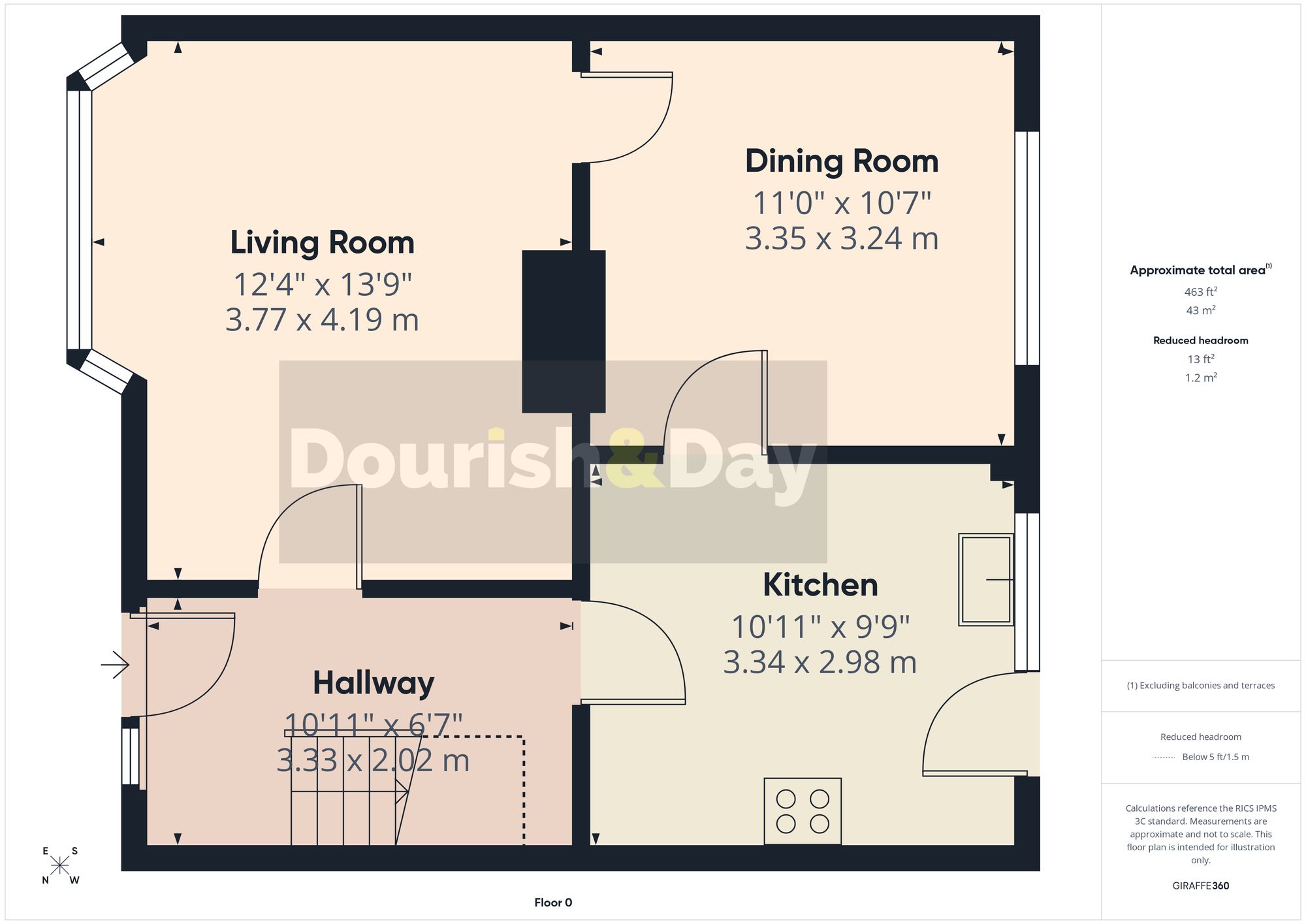 4 bed mid-terraced house for sale in Byron Close, Stafford, ST16 - Property floorplan