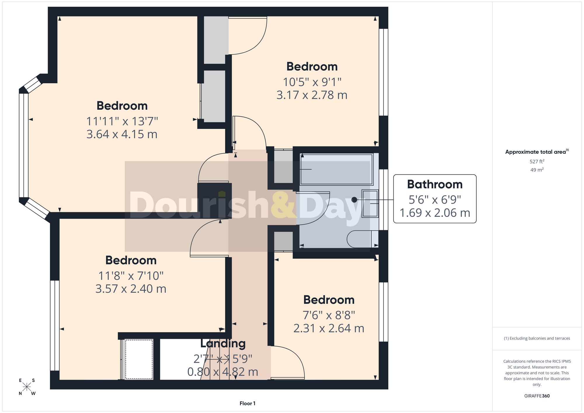 4 bed mid-terraced house for sale in Byron Close, Stafford, ST16 - Property floorplan