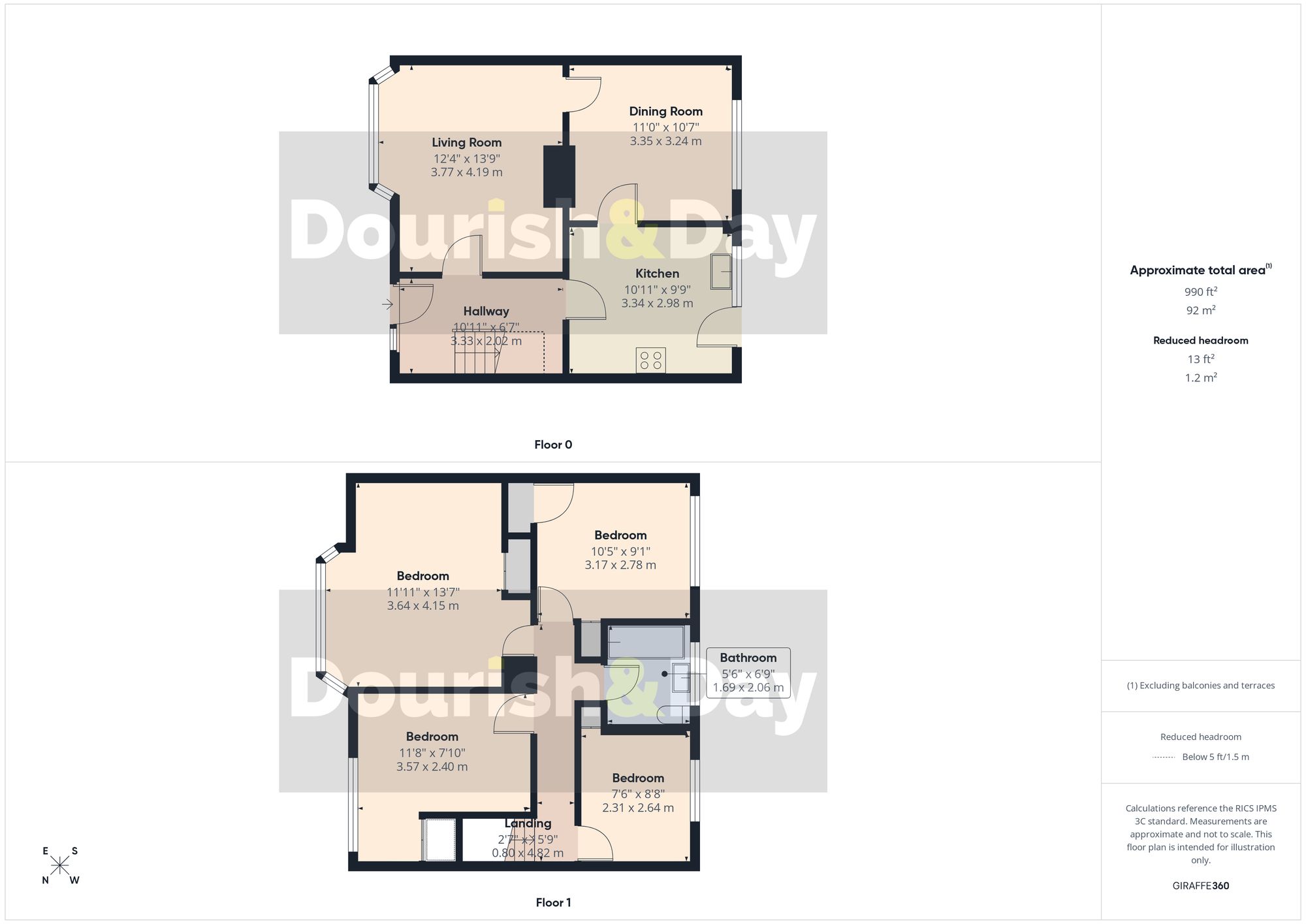 4 bed mid-terraced house for sale in Byron Close, Stafford, ST16 - Property floorplan