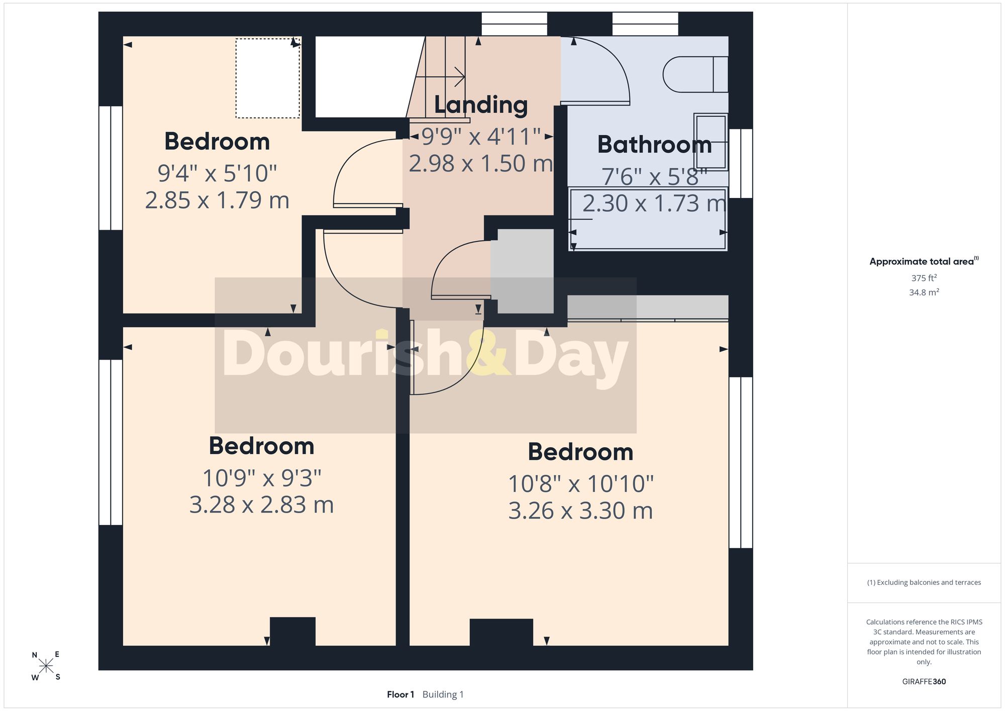3 bed semi-detached house for sale in Southfields Close, Stafford, ST17 - Property floorplan