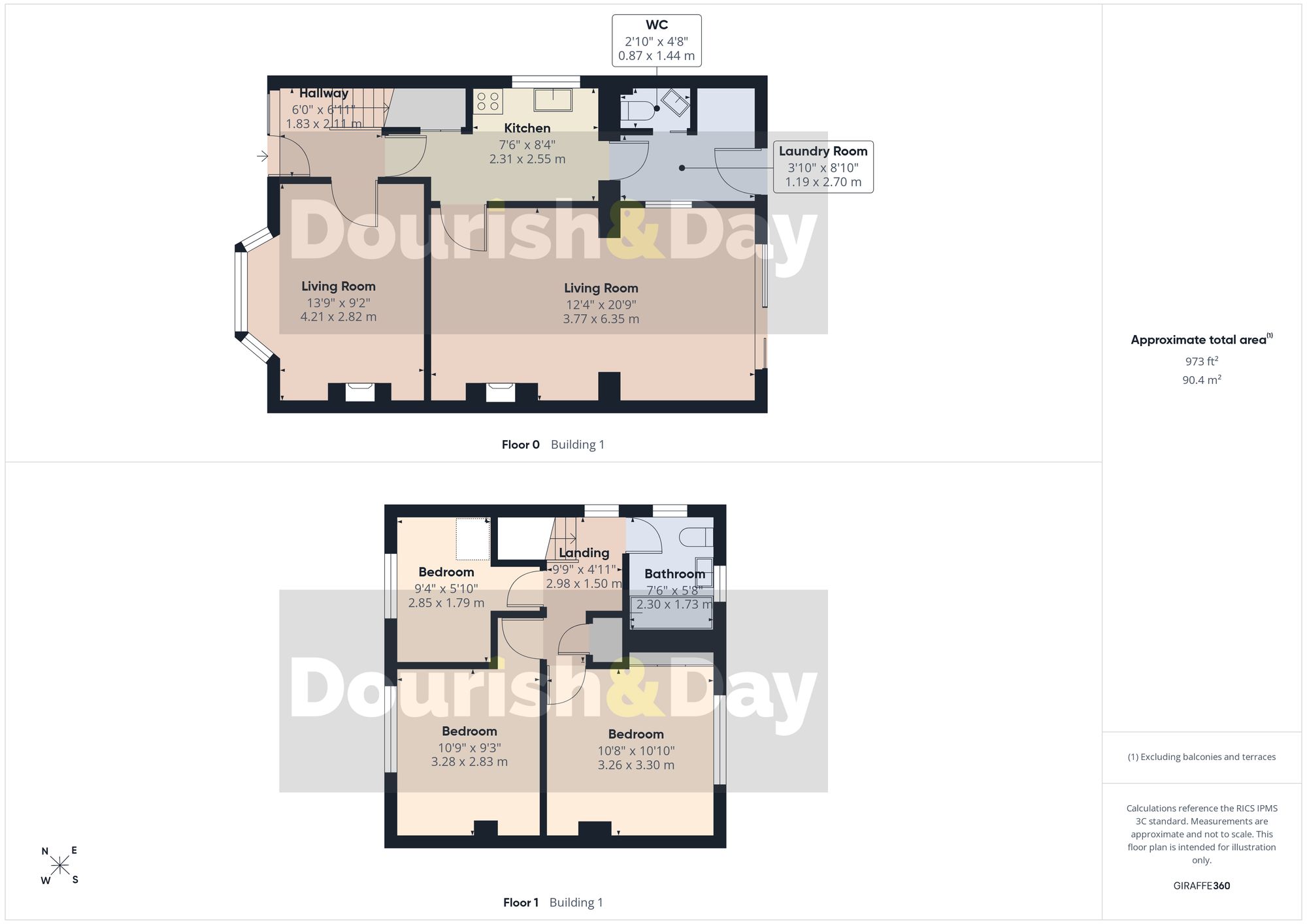 3 bed semi-detached house for sale in Southfields Close, Stafford, ST17 - Property floorplan