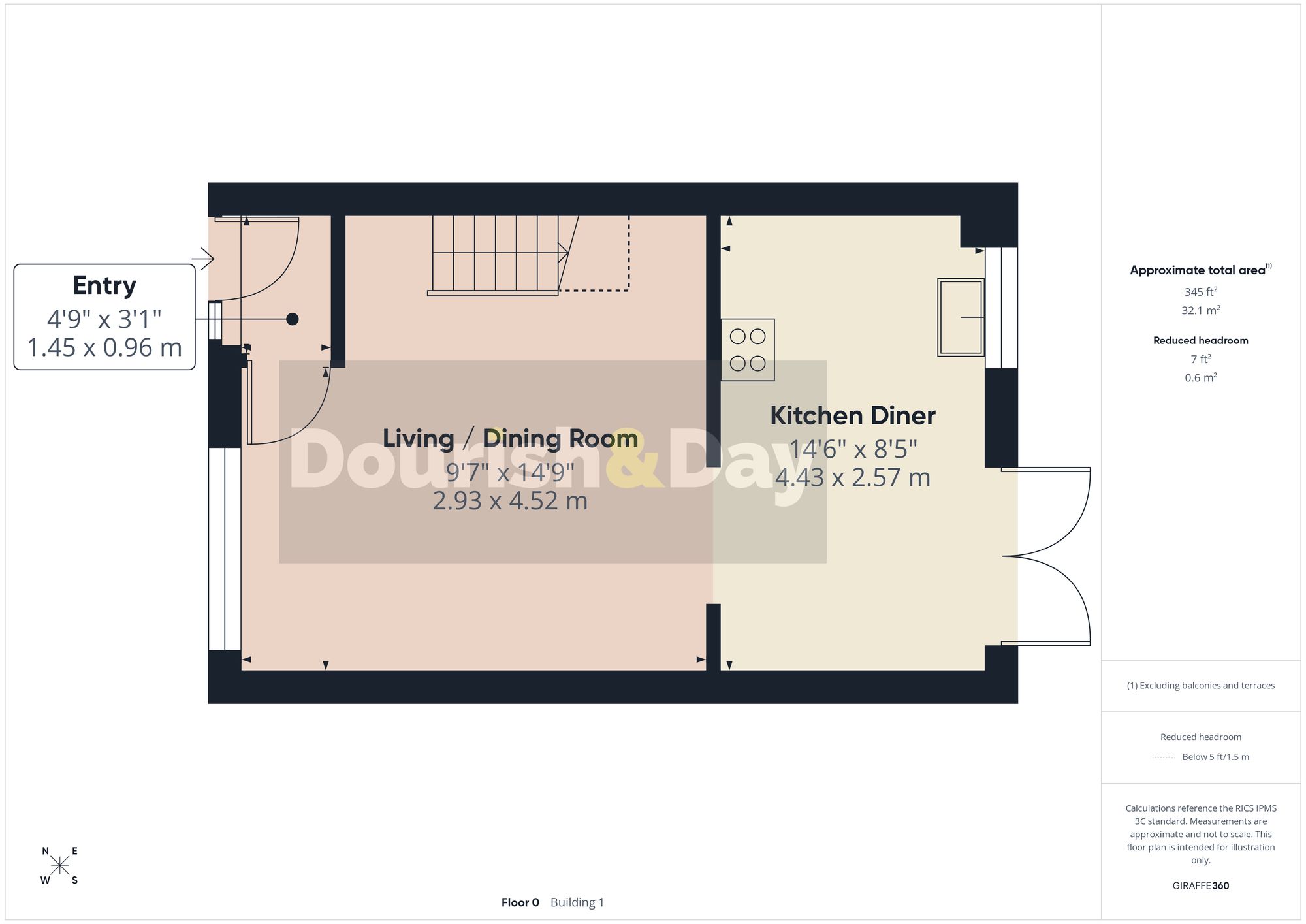 3 bed semi-detached house for sale in Cherrywood Close, Stafford, ST17 - Property floorplan