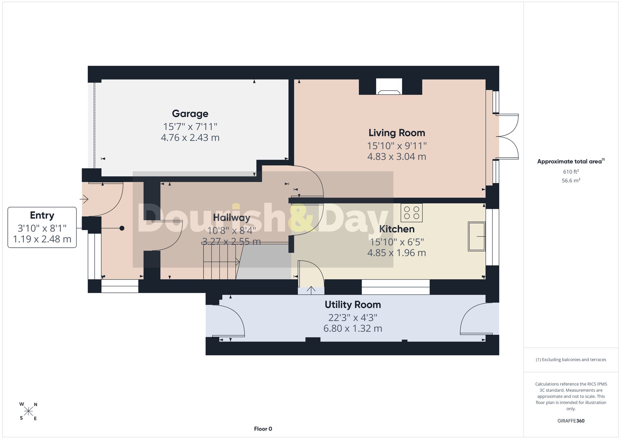3 bed semi-detached house for sale in Clifton Avenue, Cannock, WS11 - Property floorplan