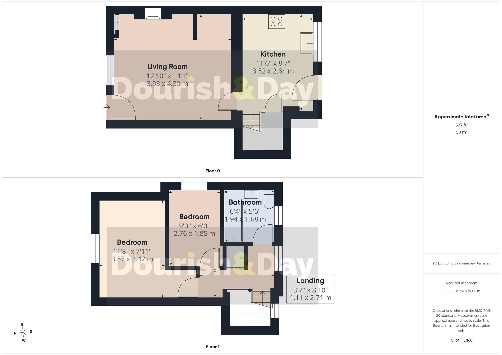 2 bed terraced house for sale in Cannock Road, Penkridge, ST19 - Property floorplan