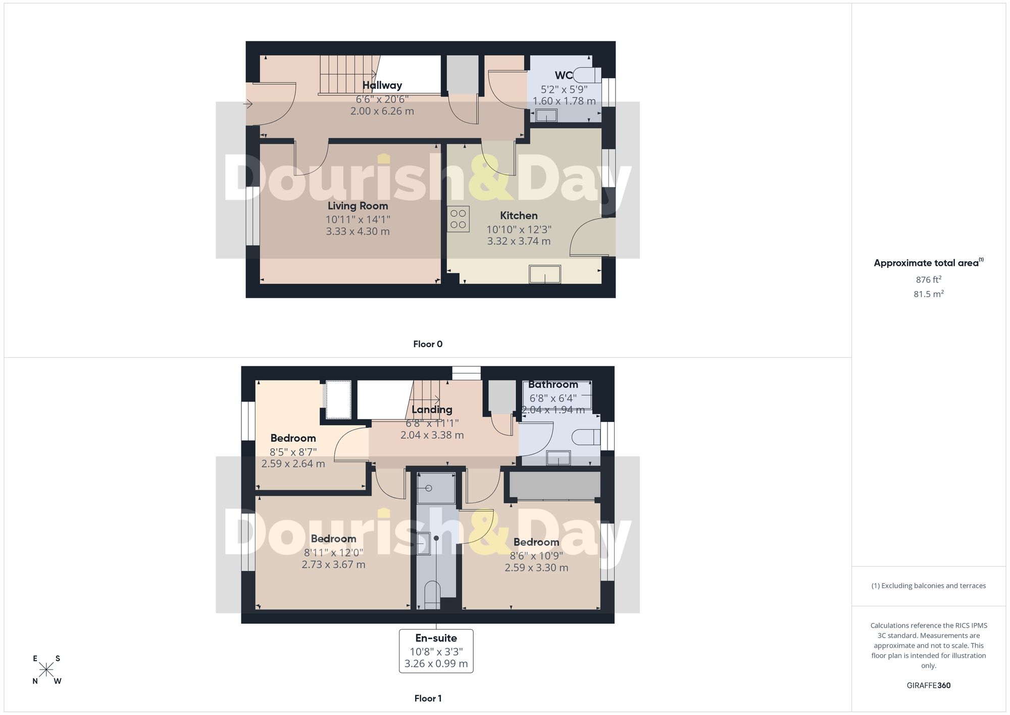 3 bed semi-detached house for sale in Landons Way, Stafford, ST16 - Property floorplan