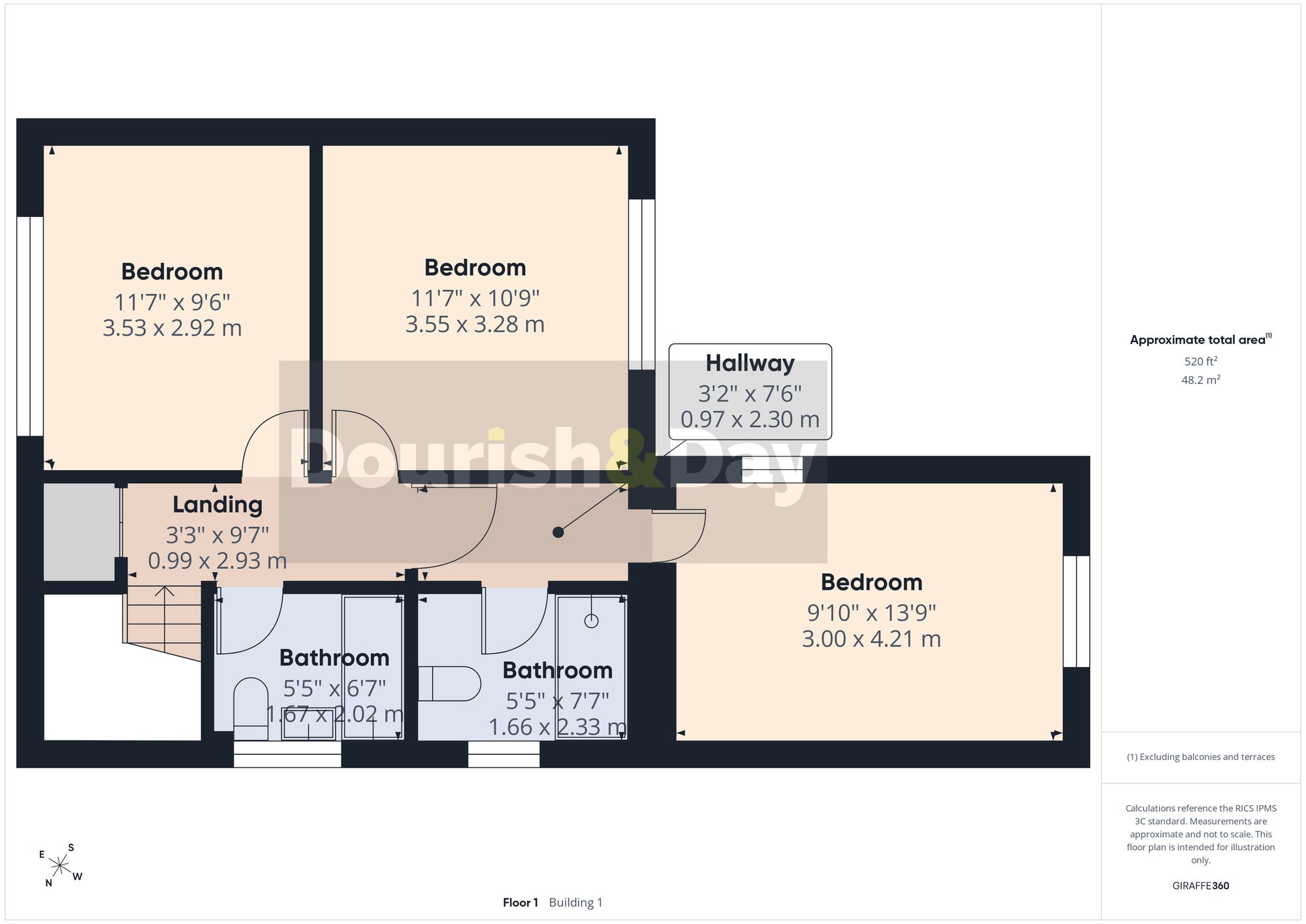 3 bed detached house for sale in Harcourt Way, Stafford, ST16 - Property floorplan