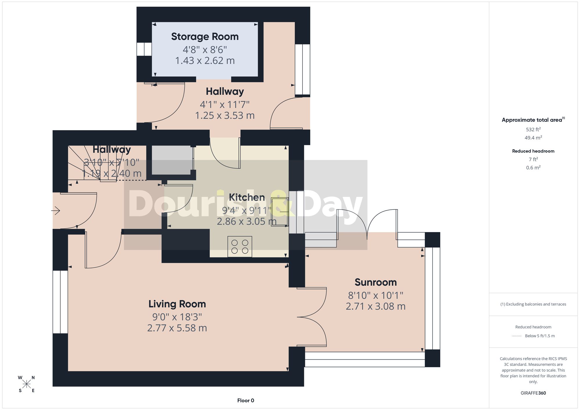 2 bed semi-detached house for sale in Devon Way, Stafford, ST17 - Property floorplan