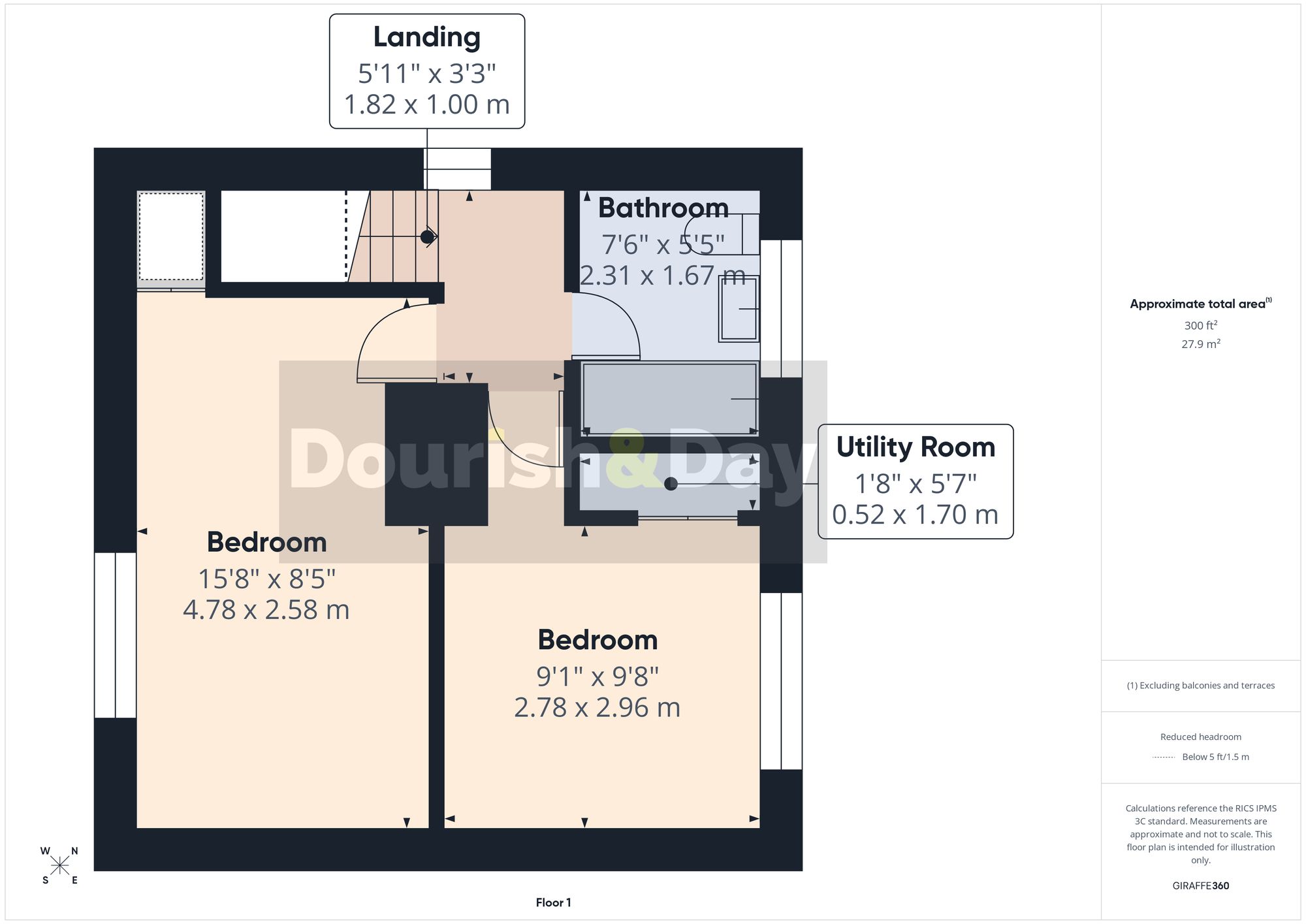 2 bed semi-detached house for sale in Devon Way, Stafford, ST17 - Property floorplan