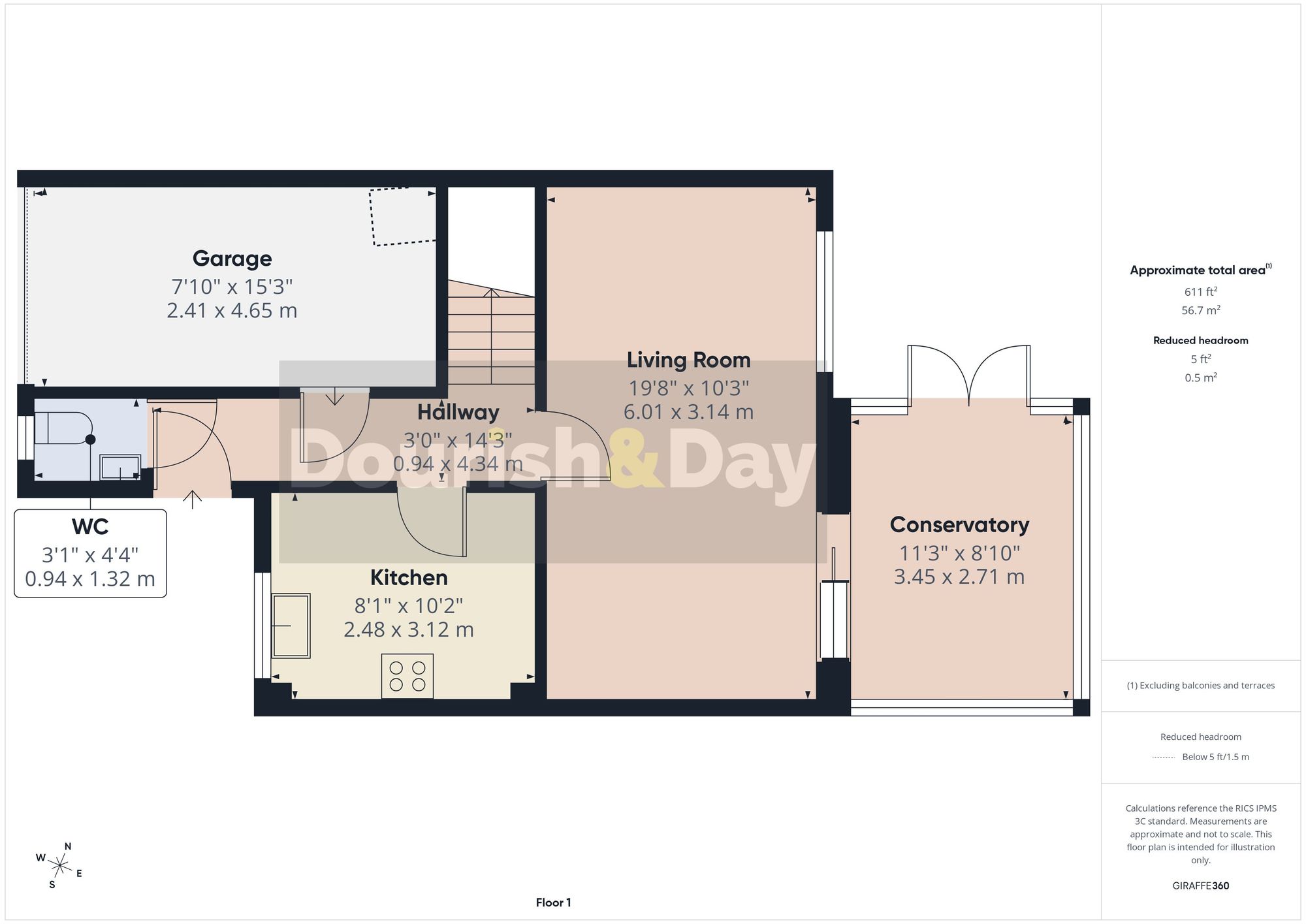 3 bed detached house for sale in Romesco Way, Stafford, ST17 - Property floorplan