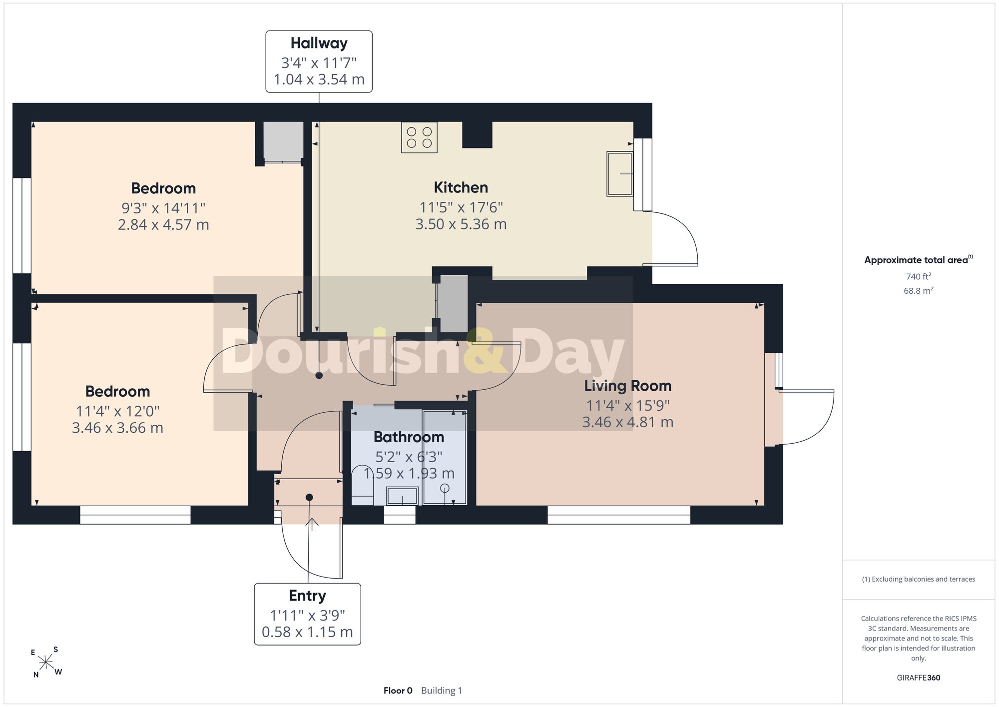 2 bed semi-detached house for sale in St. Michaels Close, Stafford, ST17 - Property floorplan