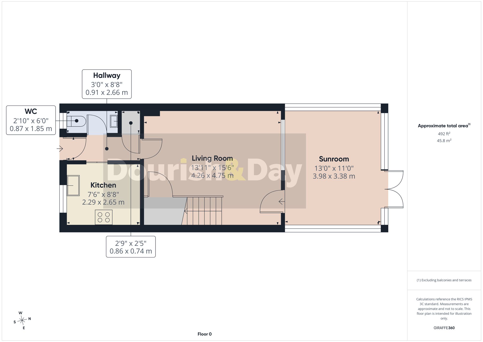 3 bed semi-detached house for sale in Romney Drive, Doxey, Stafford, ST16 - Property floorplan