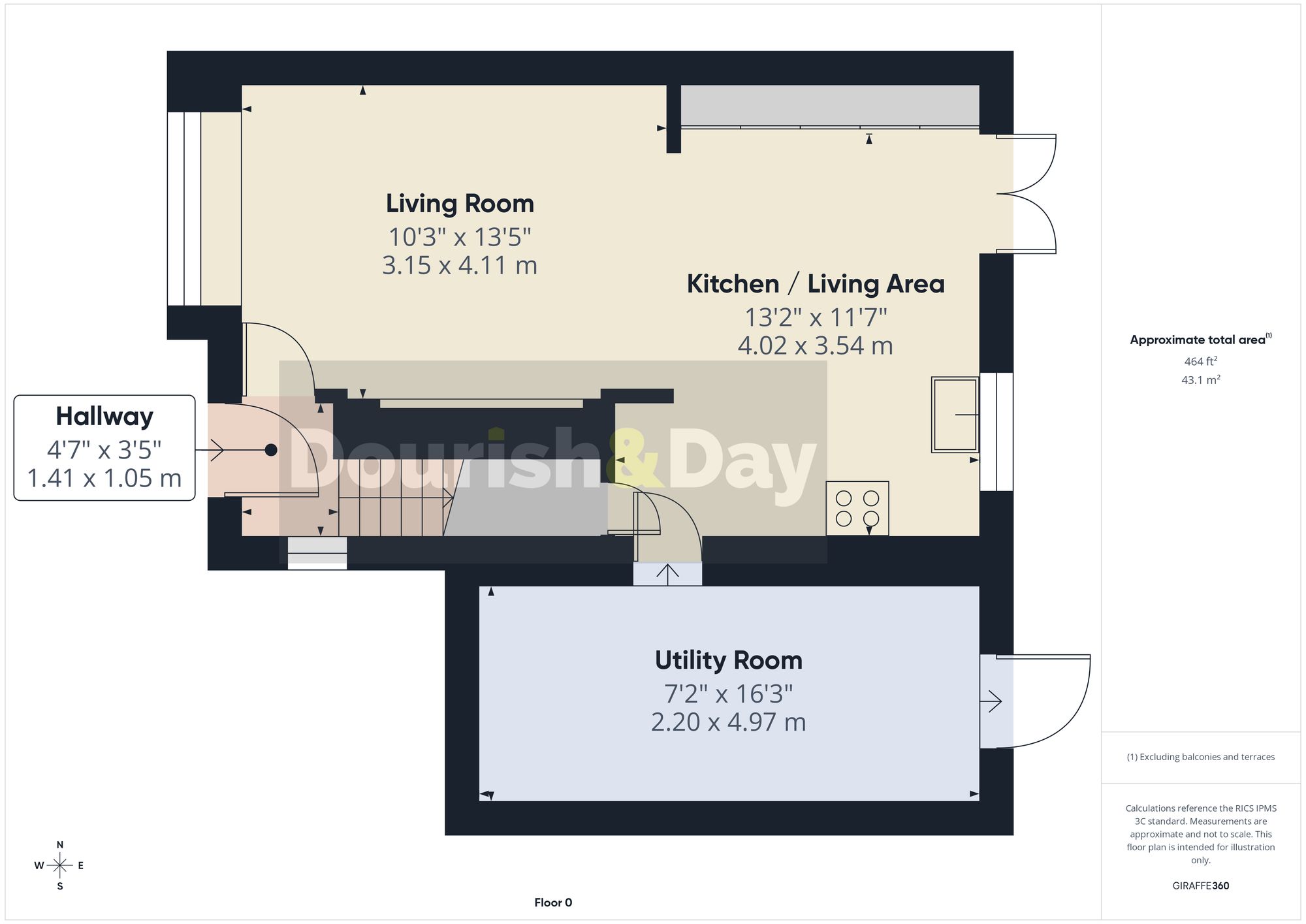 3 bed detached house for sale in Carisbrooke Drive, Stafford, ST17 - Property floorplan