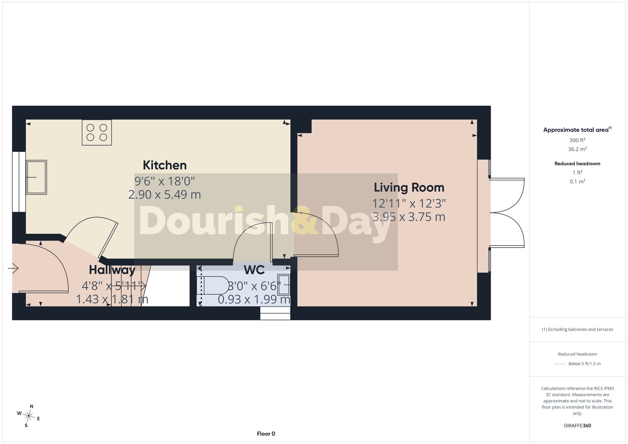 3 bed semi-detached house for sale in Acre Mews, Stafford, ST16 - Property floorplan