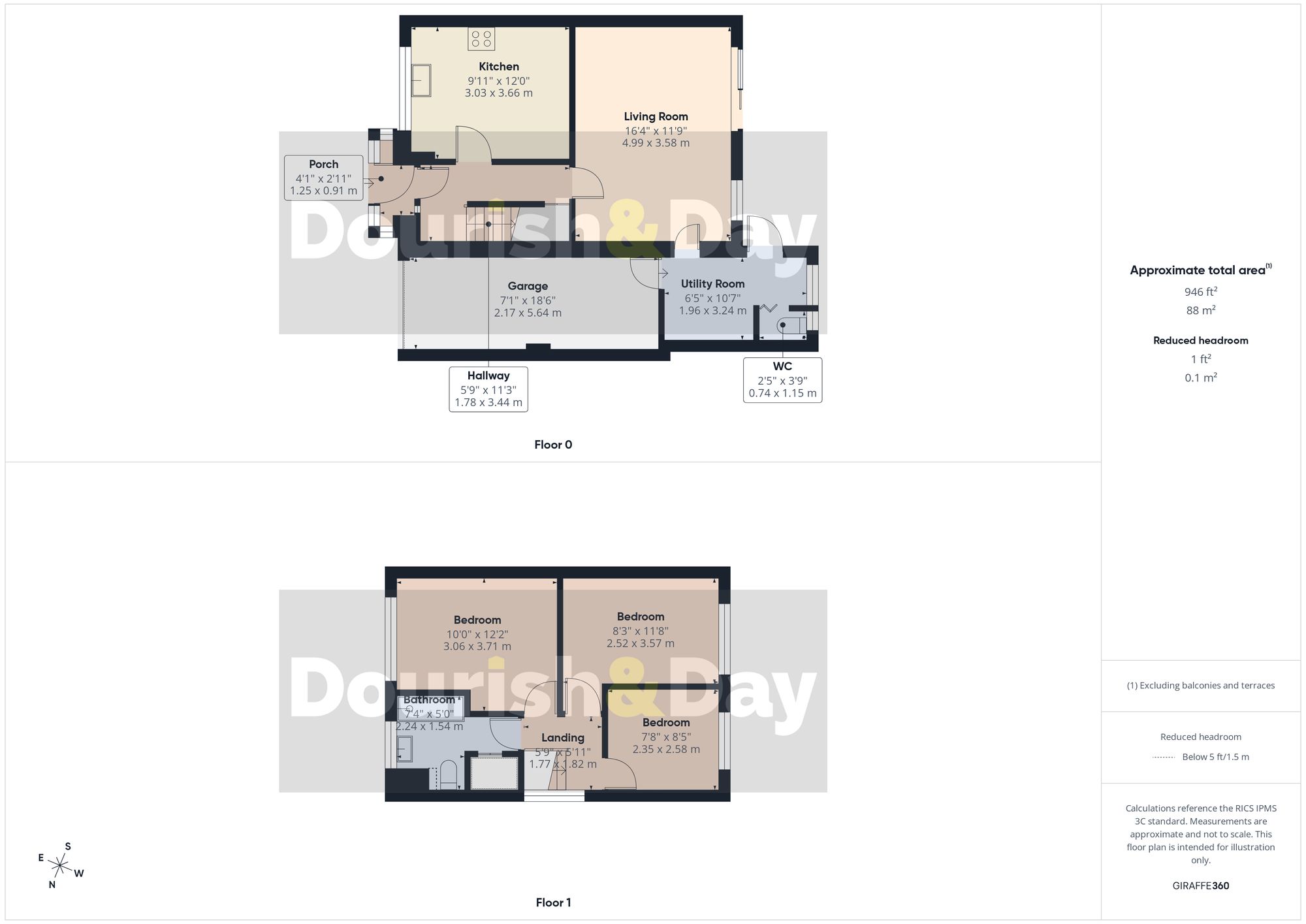 3 bed semi-detached house for sale in Wulfric Close, Penkridge, ST19 - Property floorplan