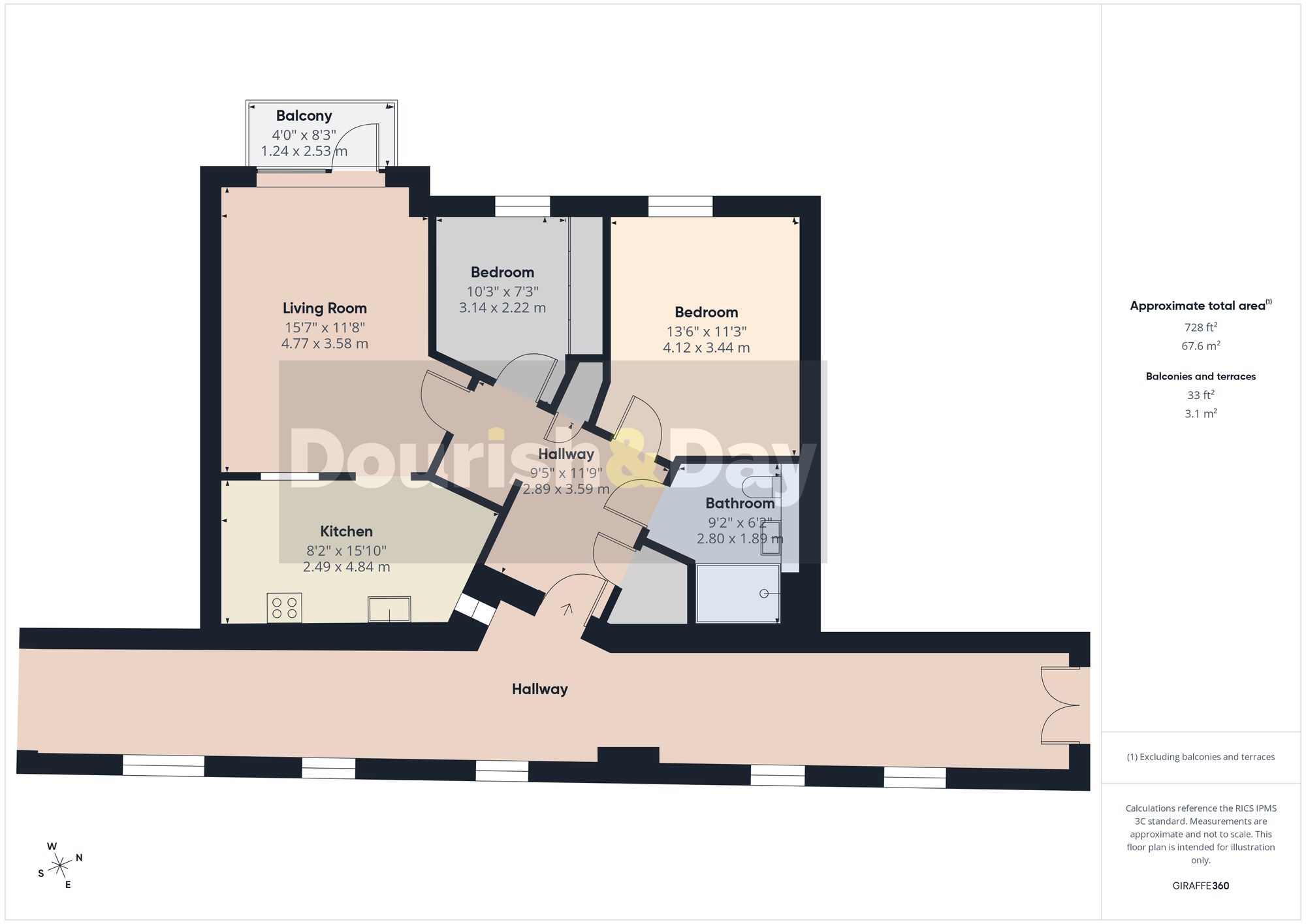 2 bed flat for sale in Tildesley Close, Penkridge, ST19 - Property floorplan