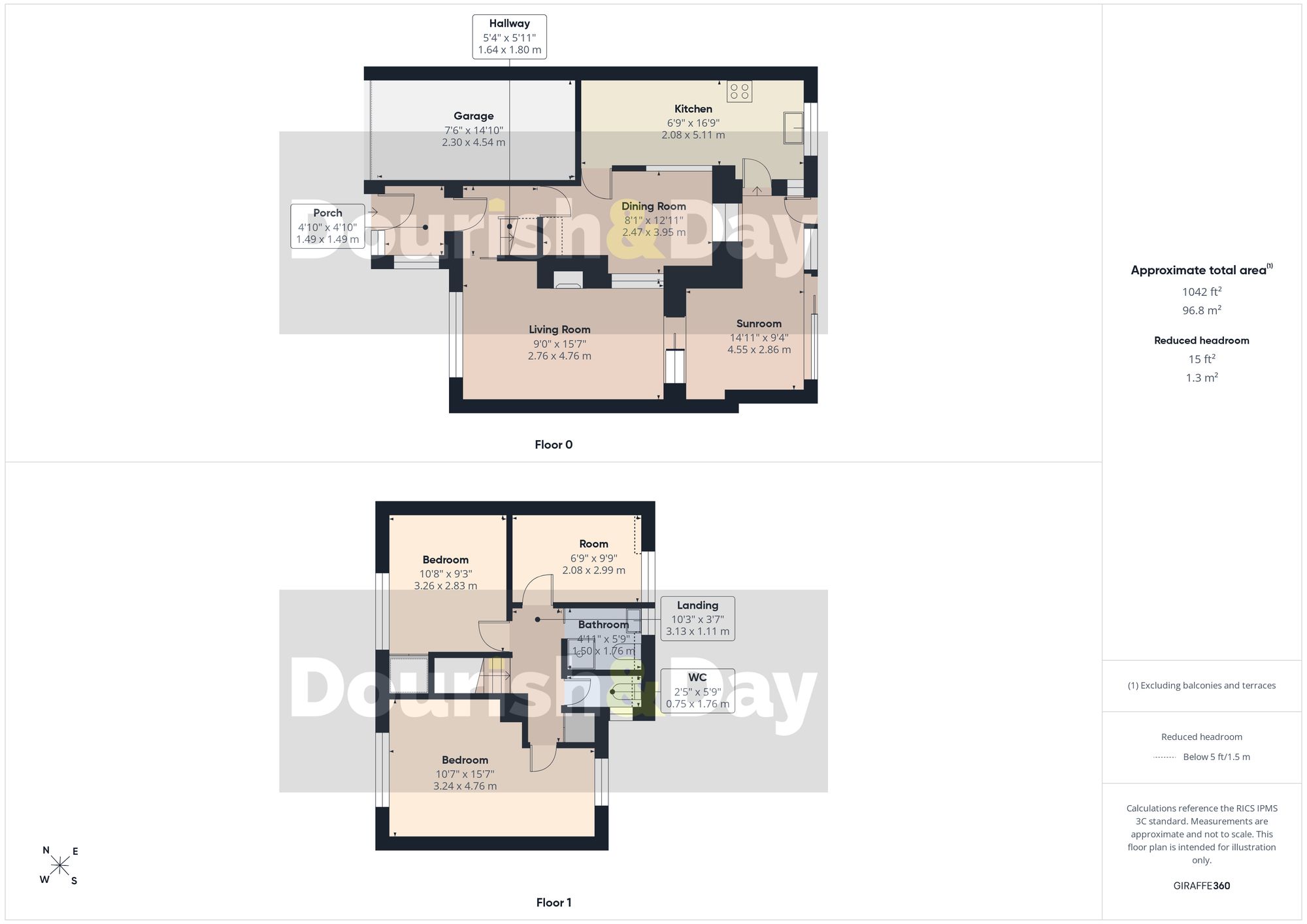 3 bed semi-detached house for sale in Littleton Crescent, Penkridge, ST19 - Property floorplan