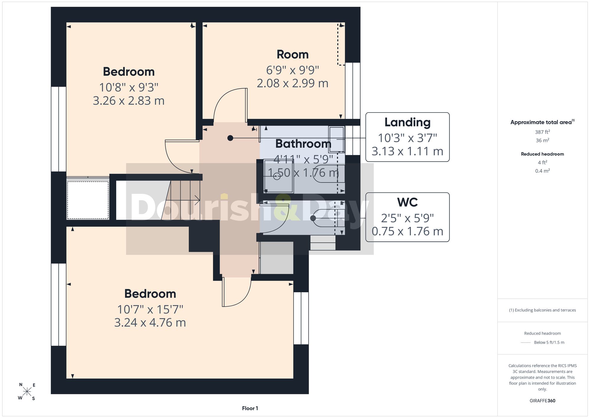 3 bed semi-detached house for sale in Littleton Crescent, Penkridge, ST19 - Property floorplan