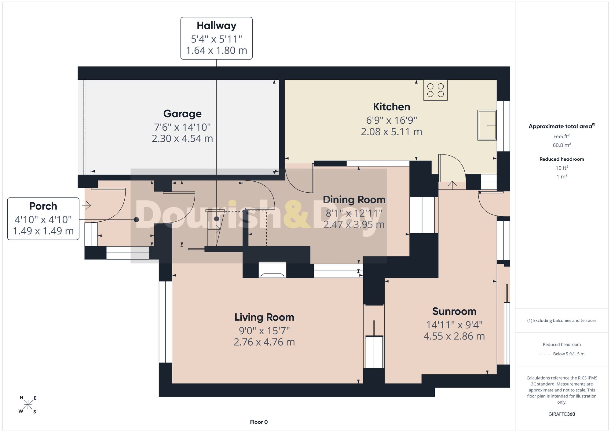 3 bed semi-detached house for sale in Littleton Crescent, Penkridge, ST19 - Property floorplan