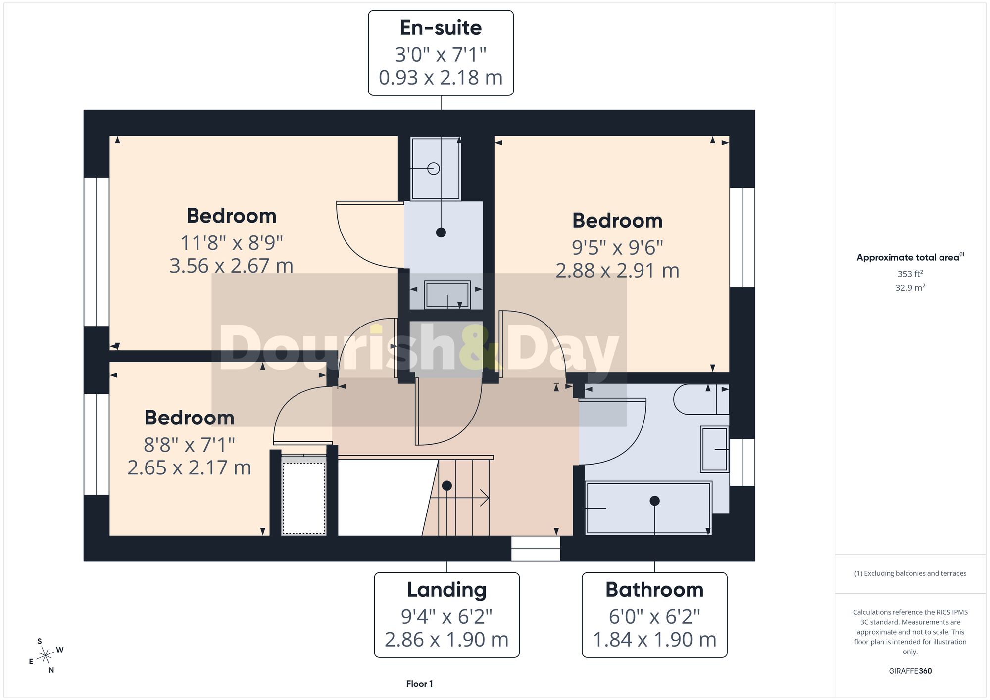 3 bed semi-detached house for sale in Speedwell Rise, Doxey, Stafford, ST16 - Property floorplan