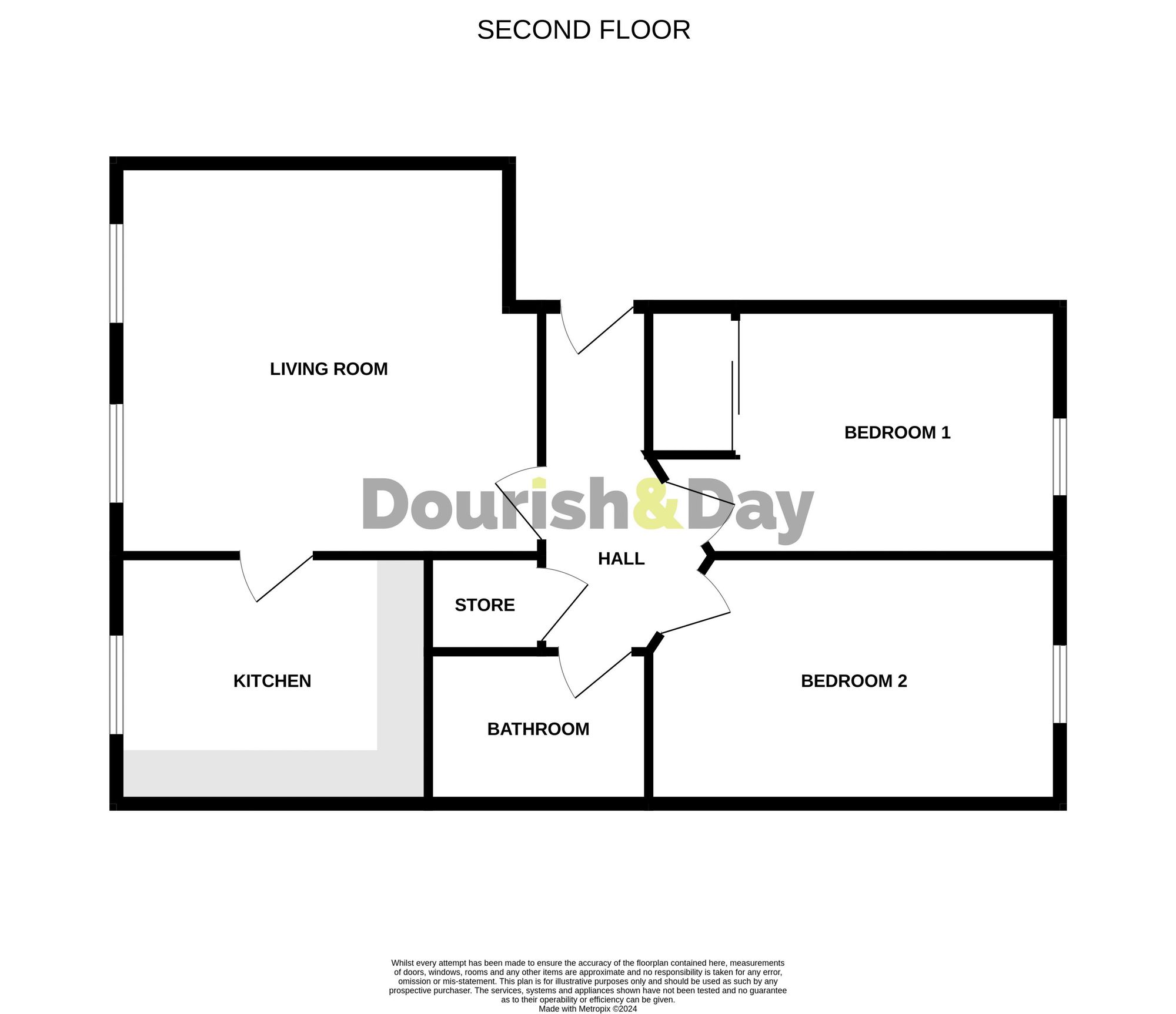 2 bed apartment for sale in St. Georges Parkway, Stafford, ST16 - Property floorplan