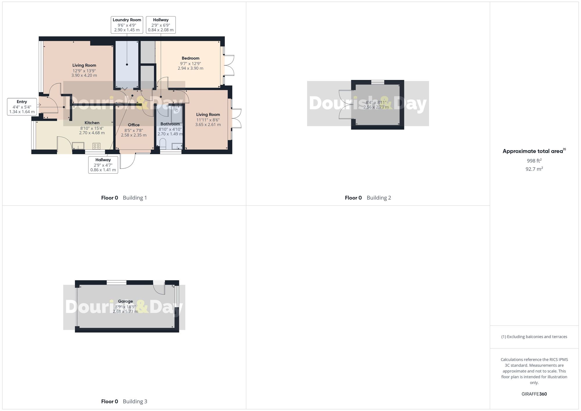 3 bed semi-detached bungalow for sale in Honiton Close, Stafford, ST17 - Property floorplan
