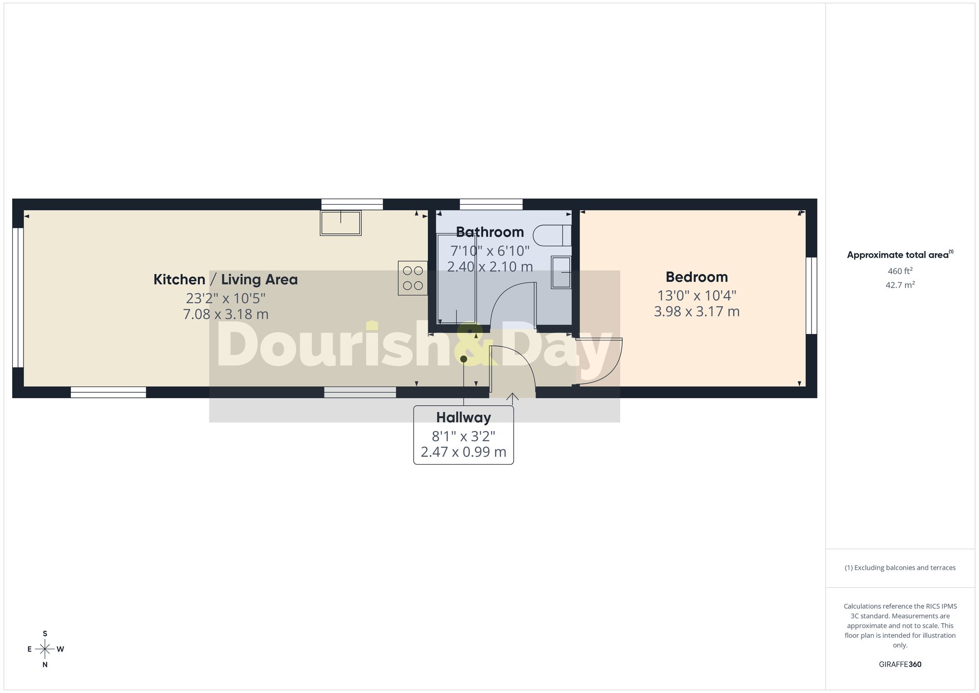 1 bed park home for sale in School Lane, Coven, WV9 - Property floorplan