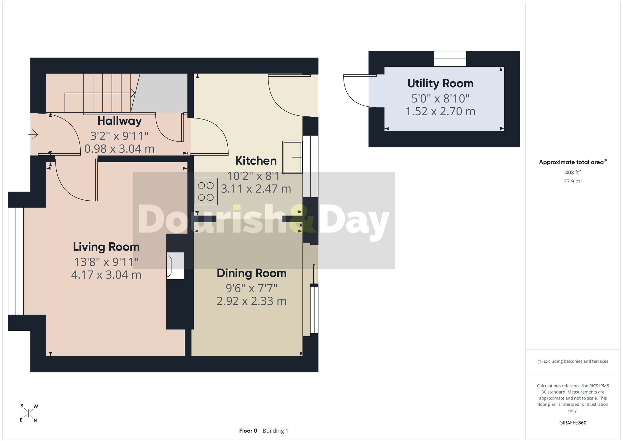 3 bed terraced house for sale in Meakin Grove, Stafford, ST16 - Property floorplan