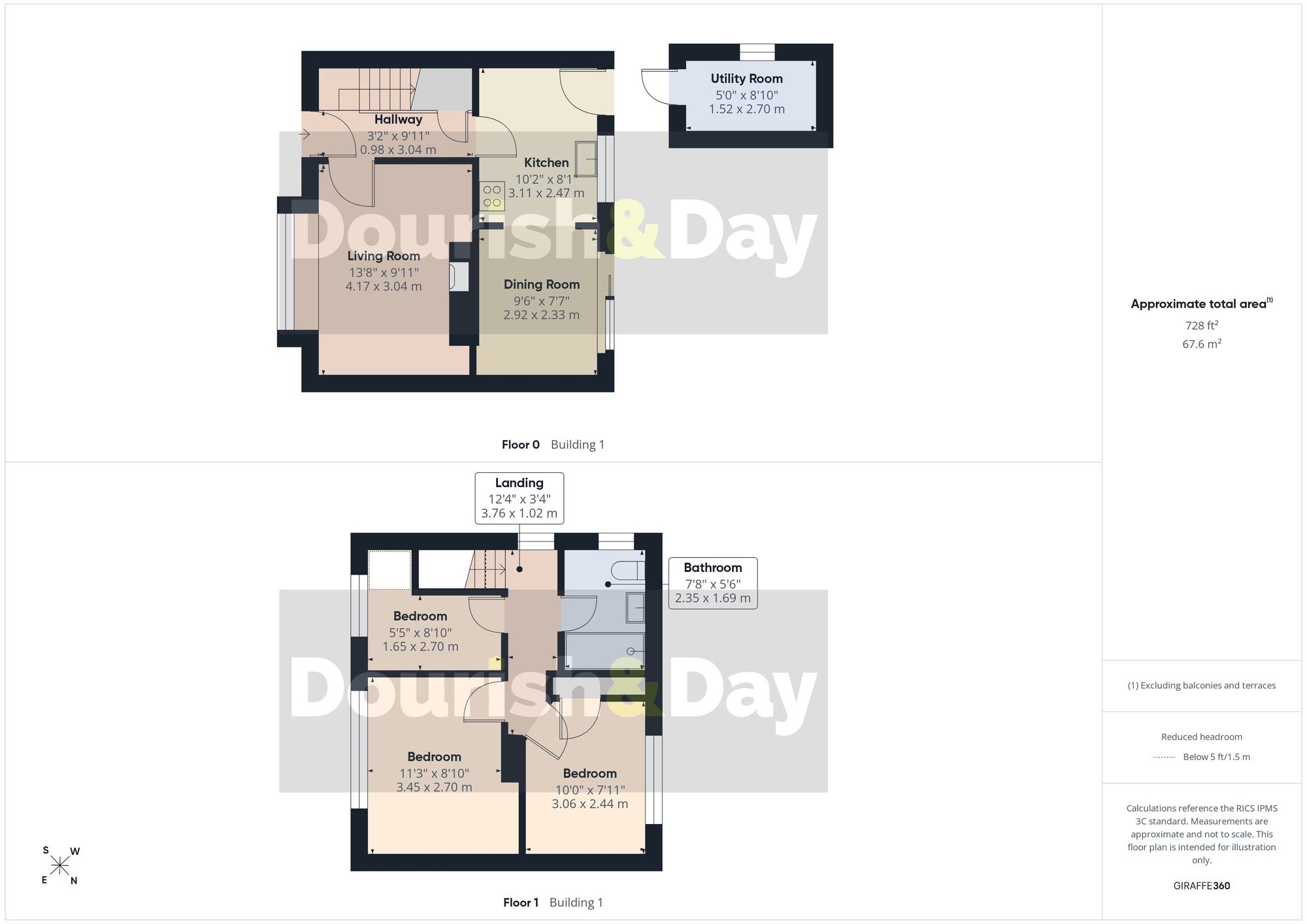 3 bed terraced house for sale in Meakin Grove, Stafford, ST16 - Property floorplan