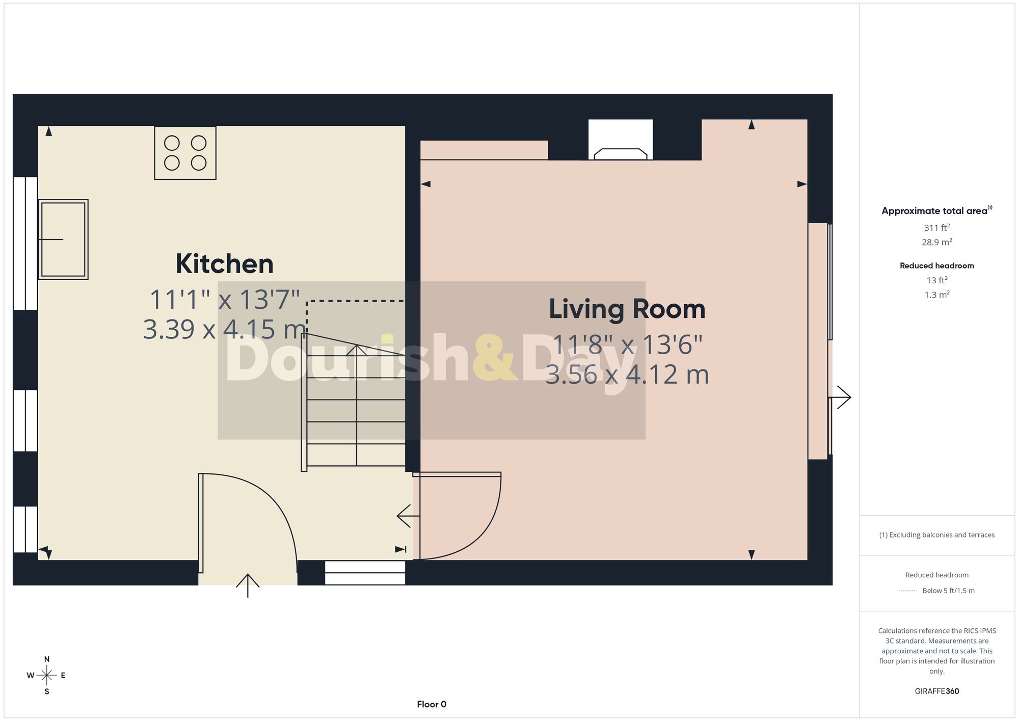2 bed terraced house for sale in Rickerscote, Stafford, ST17 - Property floorplan