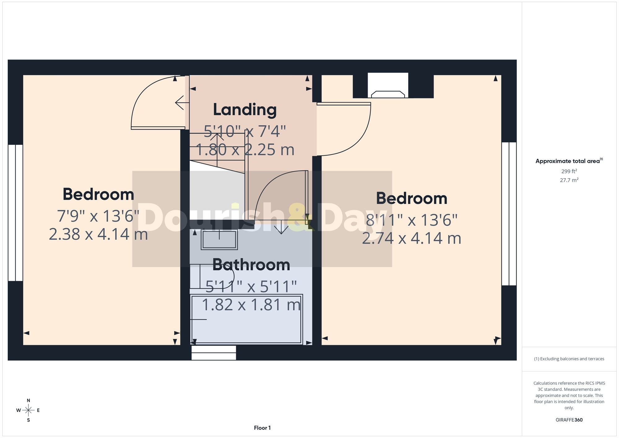 2 bed terraced house for sale in Rickerscote, Stafford, ST17 - Property floorplan