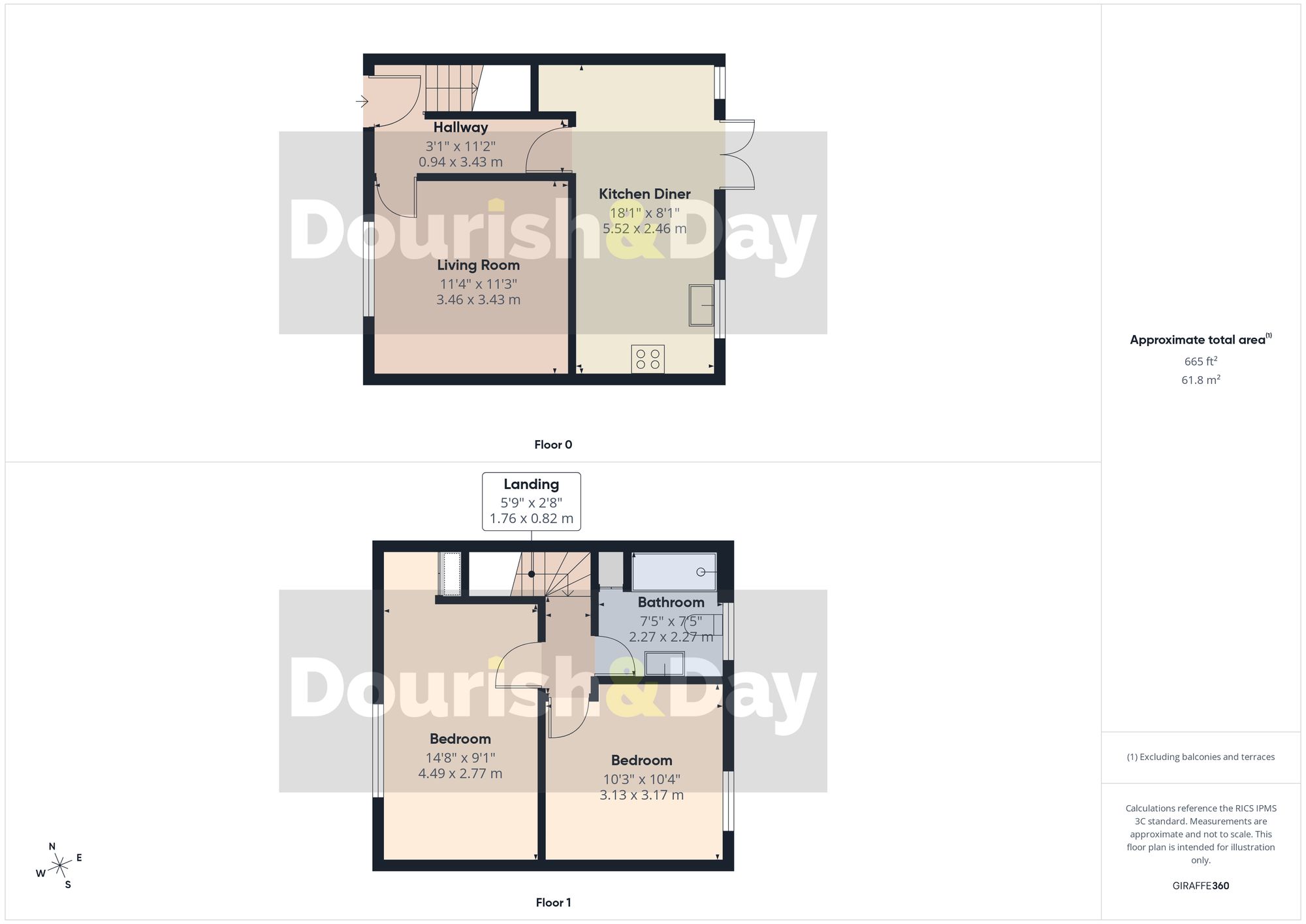 2 bed terraced house for sale in Harrowby Street, Stafford, ST16 - Property floorplan
