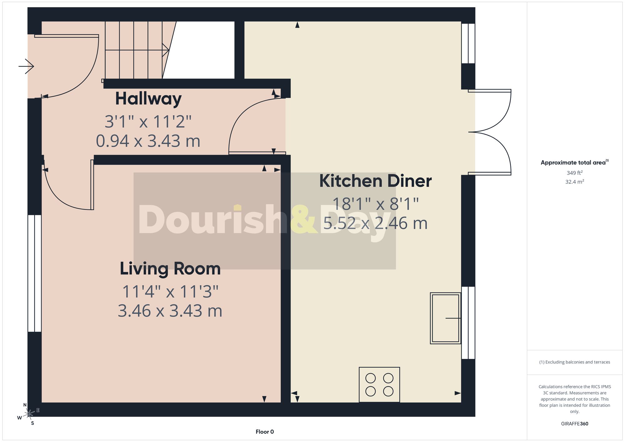 2 bed terraced house for sale in Harrowby Street, Stafford, ST16 - Property floorplan