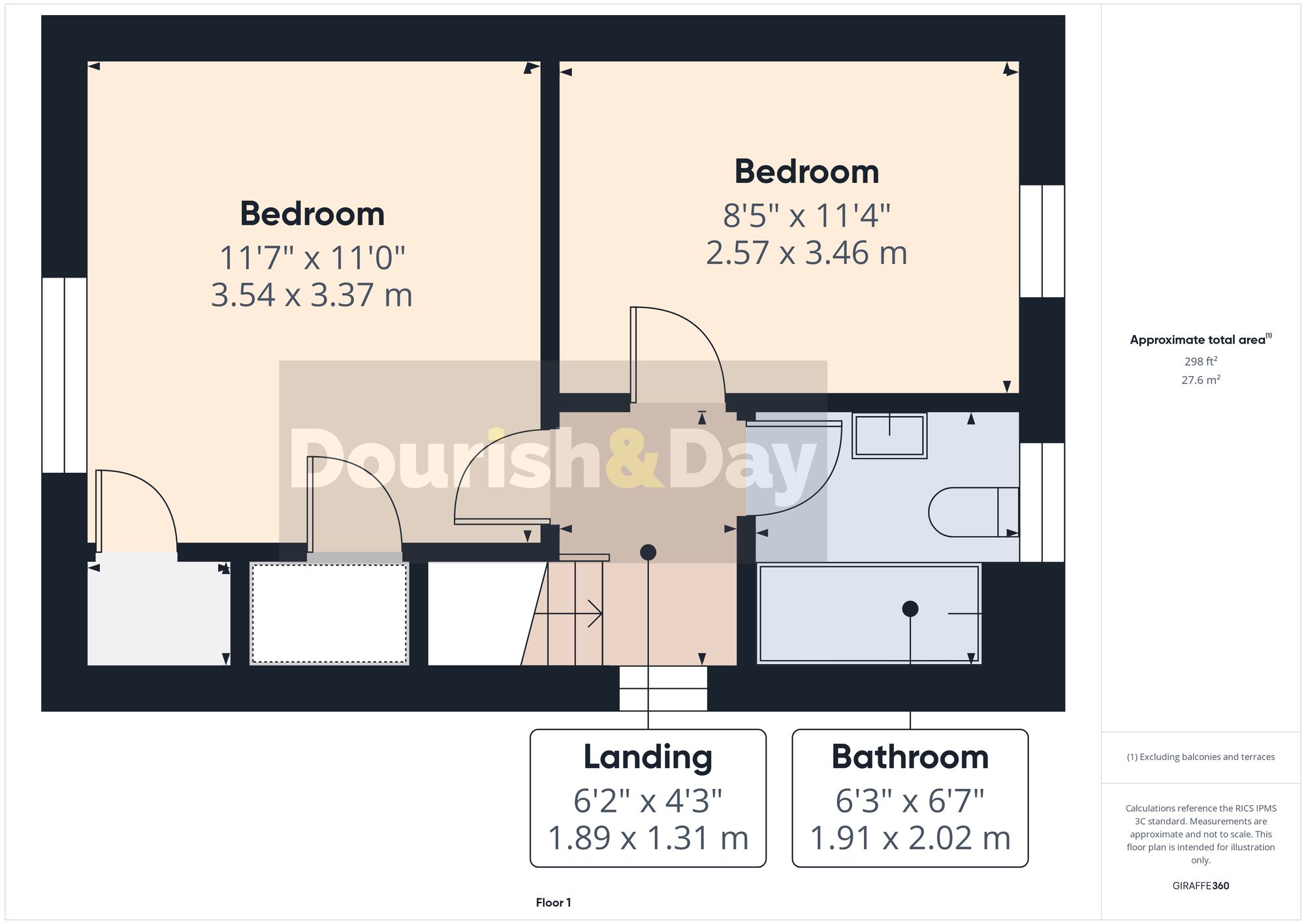 2 bed semi-detached house for sale in Betony Villas, Stafford, ST16 - Property floorplan