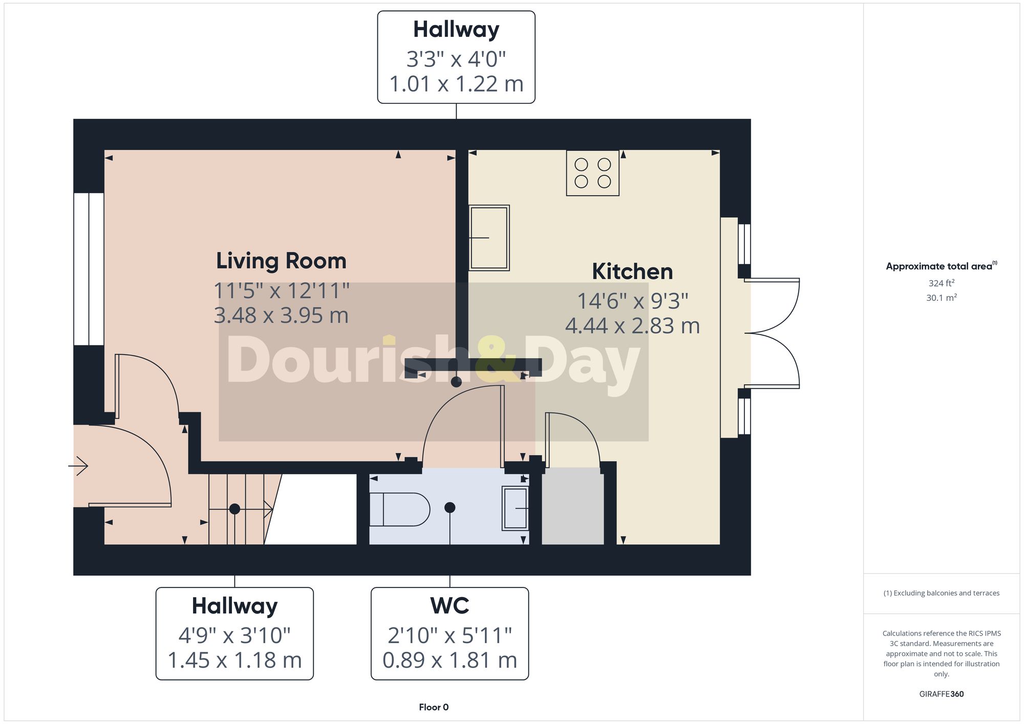 2 bed semi-detached house for sale in Betony Villas, Stafford, ST16 - Property floorplan